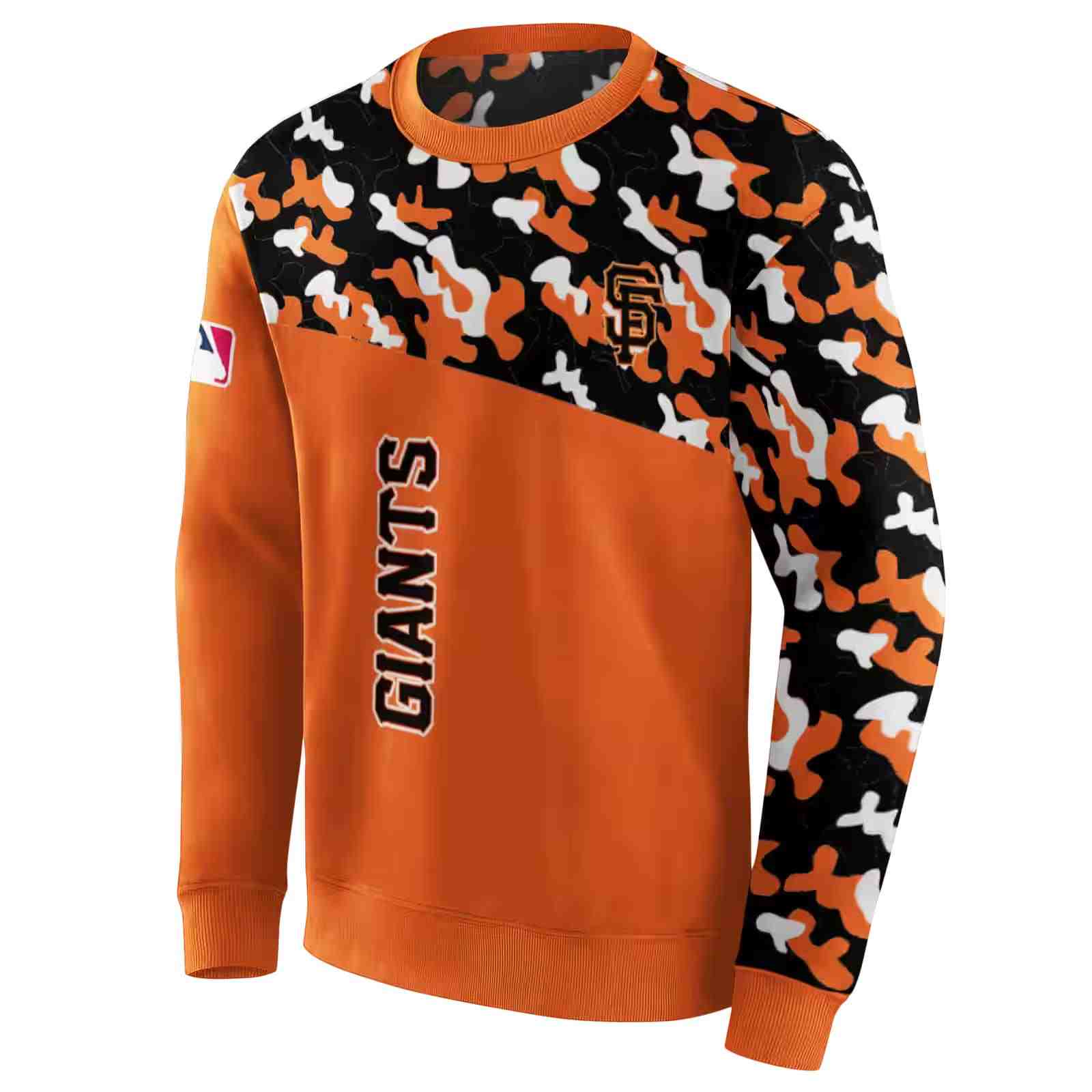 personalized san francisco giants camo pattern orange hoodie new arrival