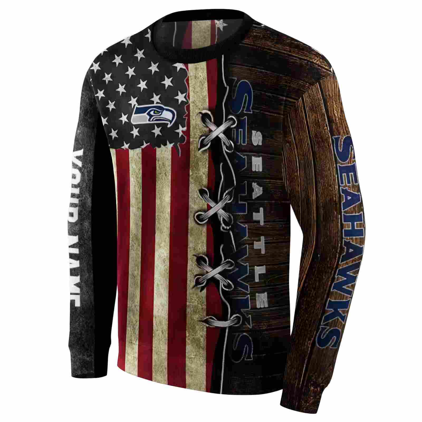 personalized seattle seahawks american pride hoodie new arrival