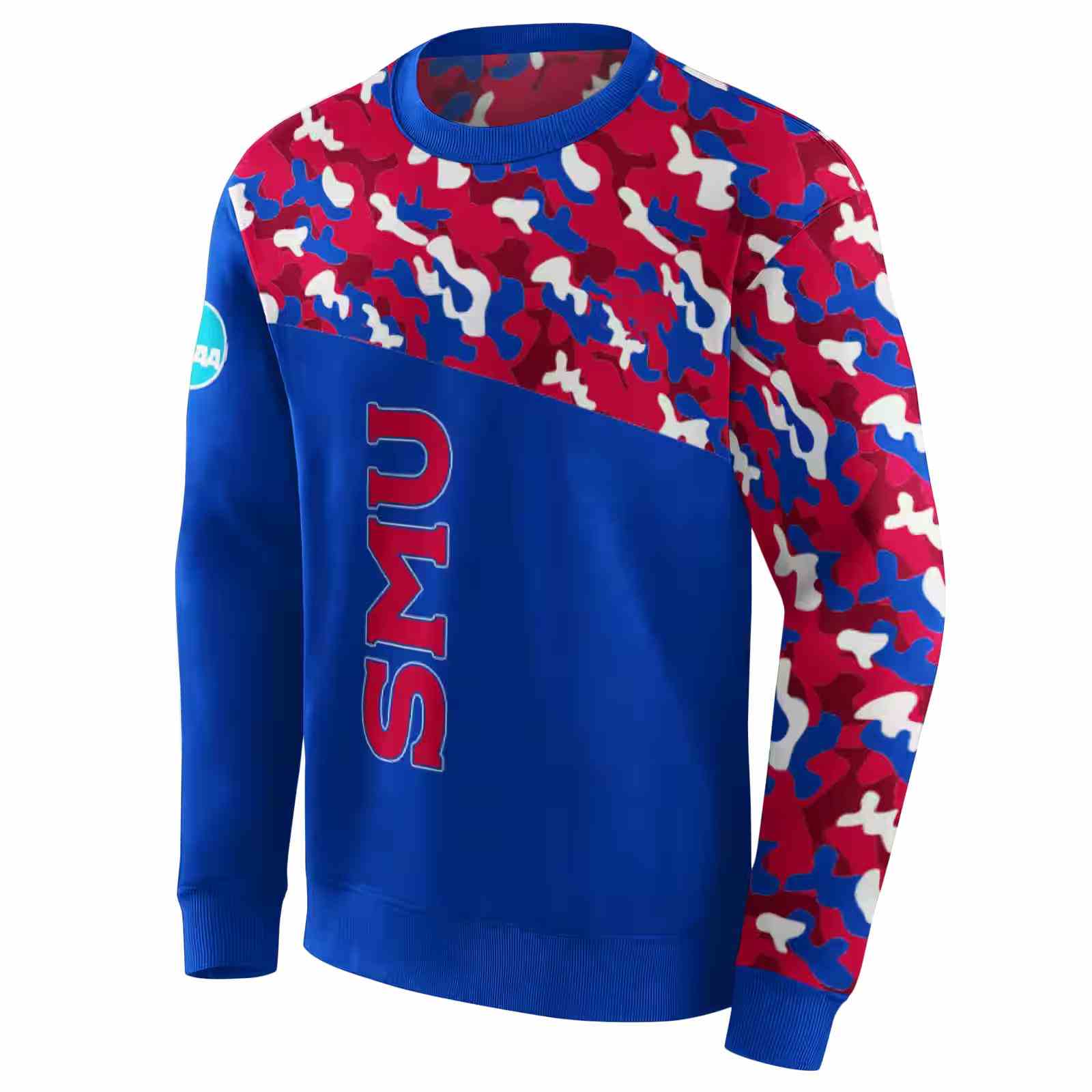 personalized smu mustangs camo pattern blue hoodie new arrival