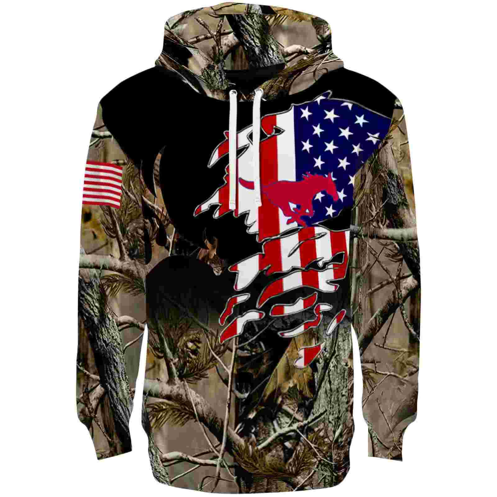 Personalized SMU Mustangs Tree Camo Hoodie