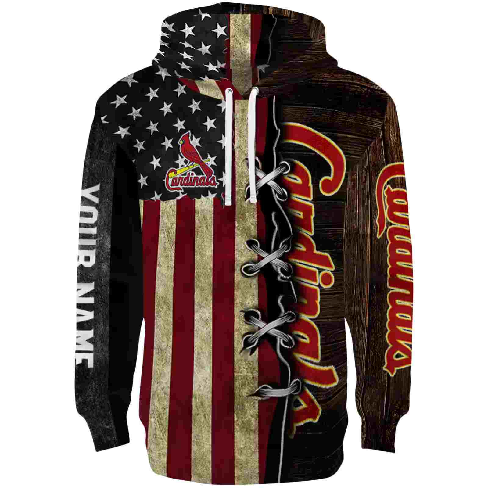 Personalized St. Louis Cardinals American Pride Hoodie