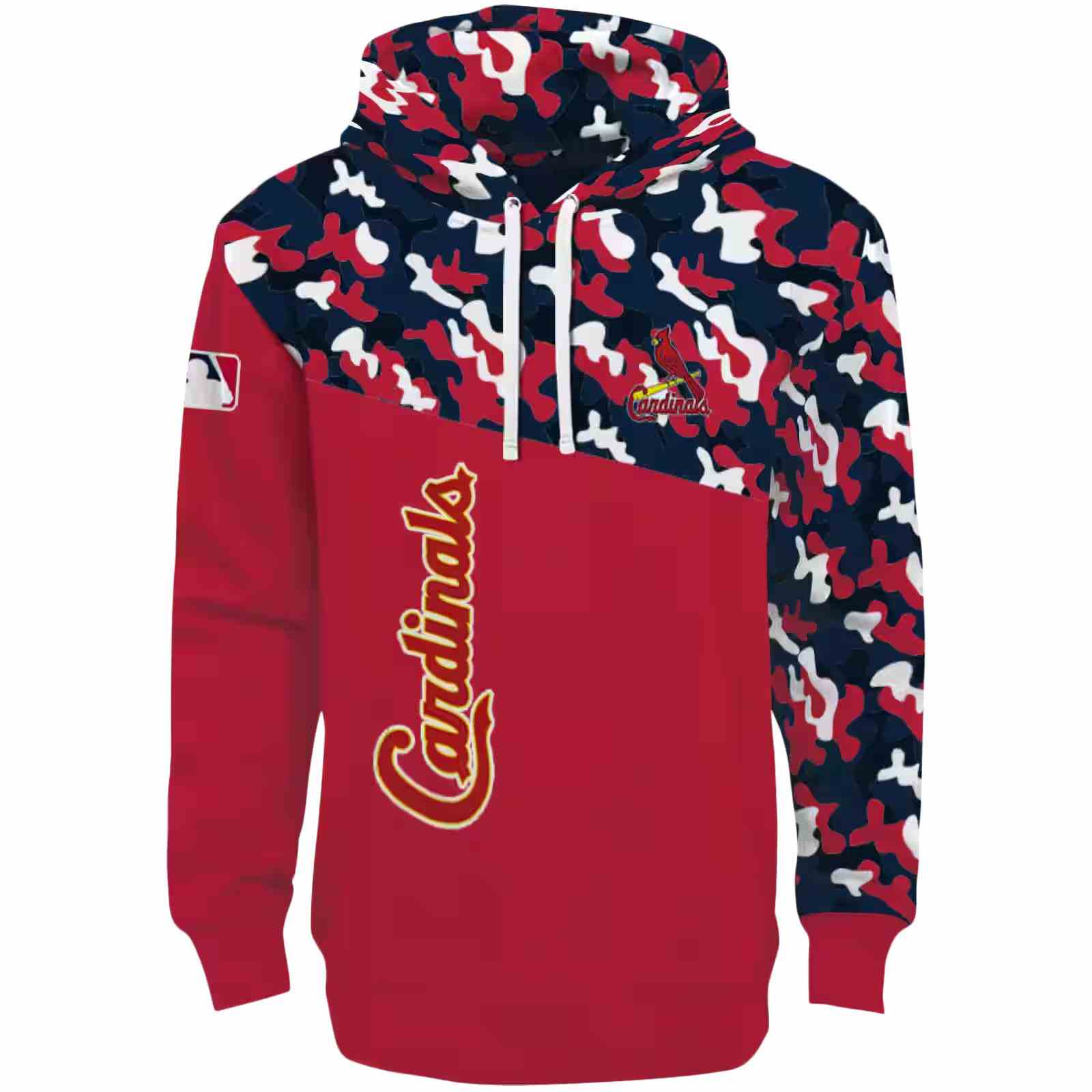 Personalized St. Louis Cardinals Camo Pattern Red Hoodie