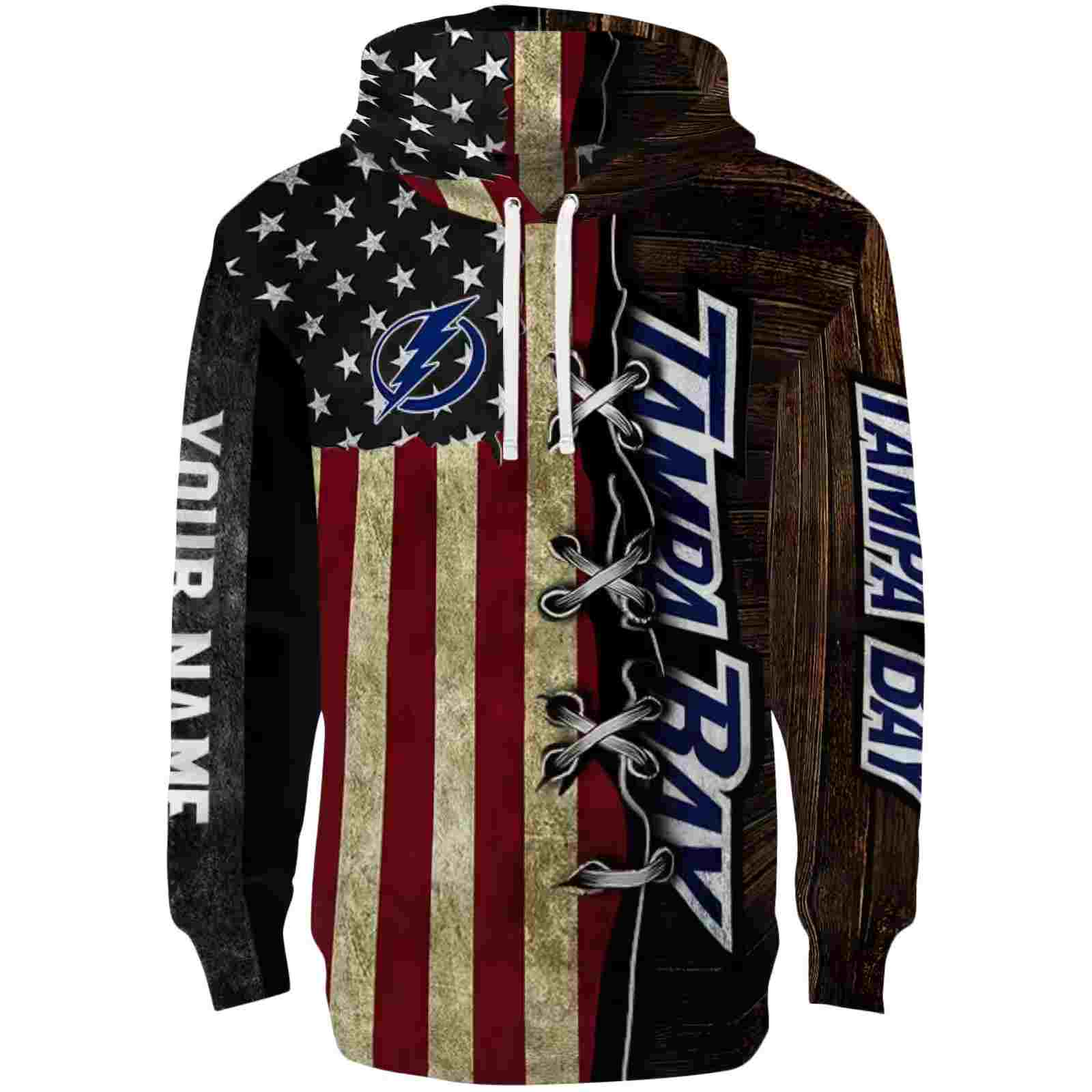 Personalized Tampa Bay Lightning American Pride Hoodie