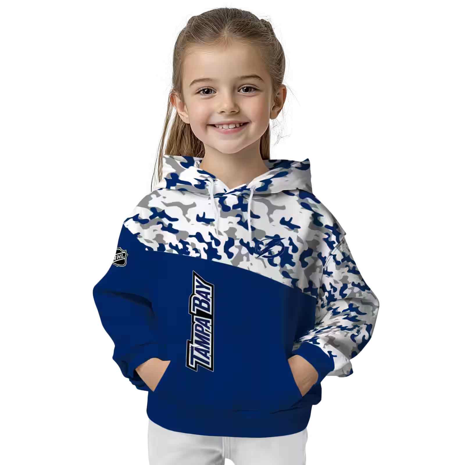 personalized tampa bay lightning camo pattern blue hoodie top rated