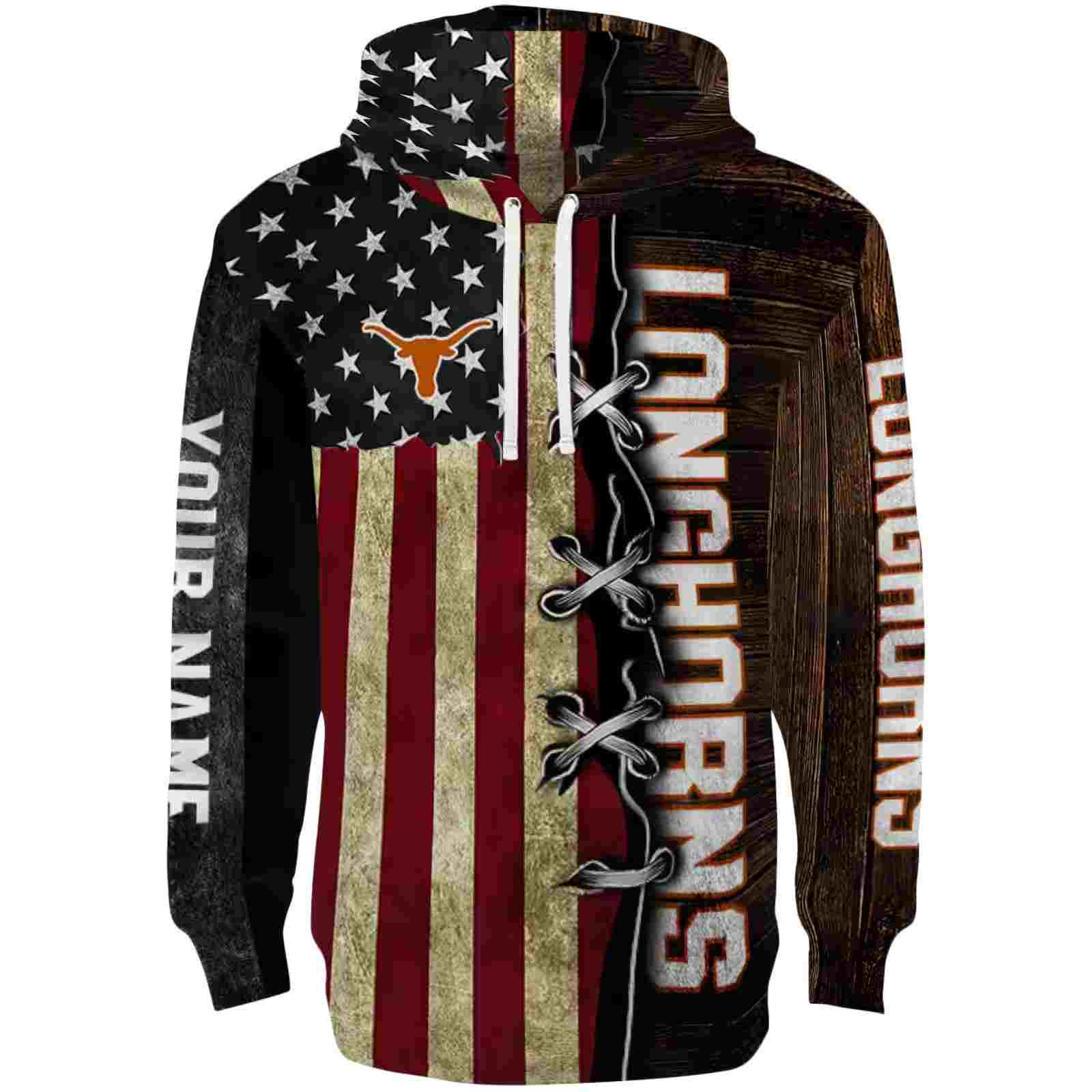 Personalized Texas Longhorns American Pride Hoodie