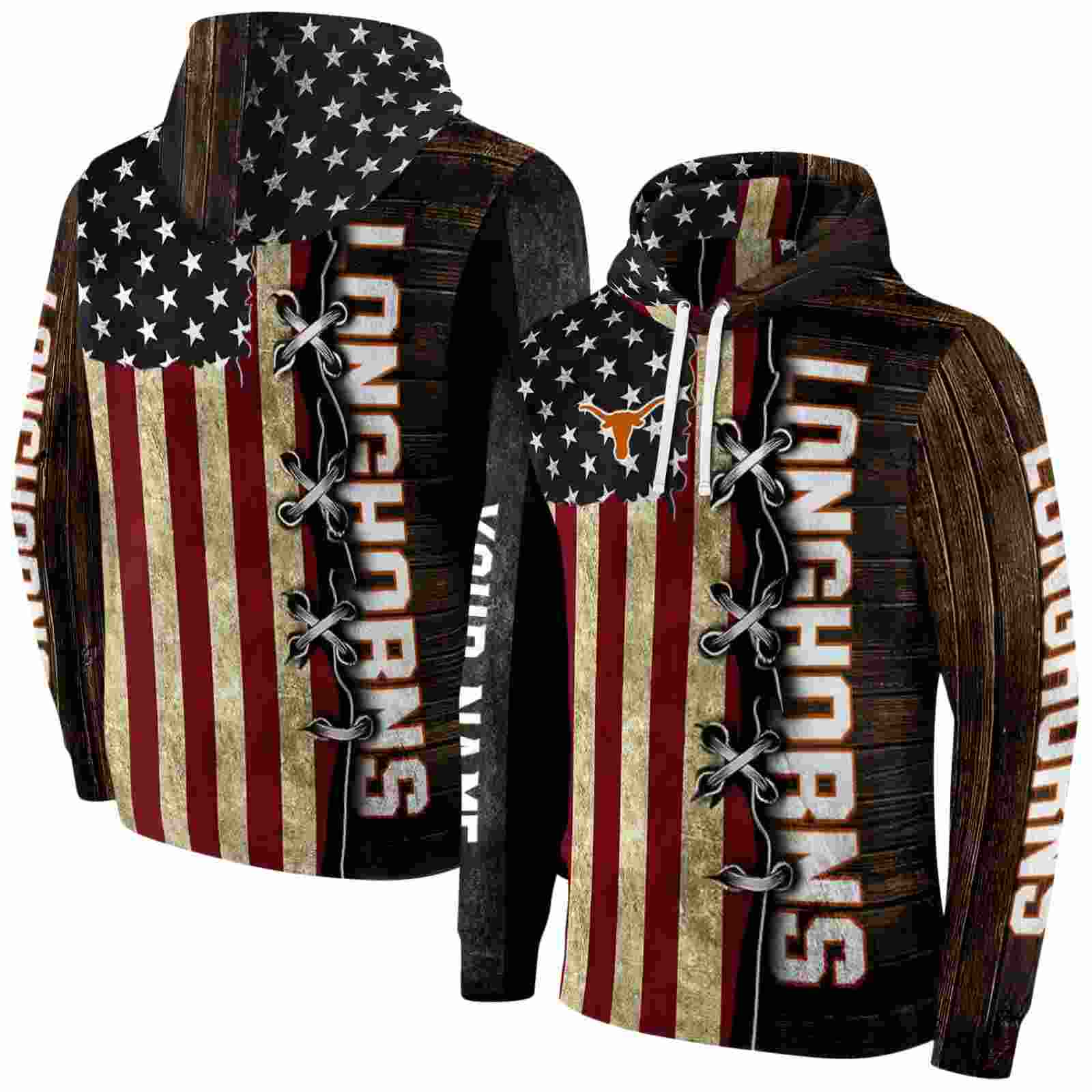 personalized texas longhorns american pride hoodie fashion forward