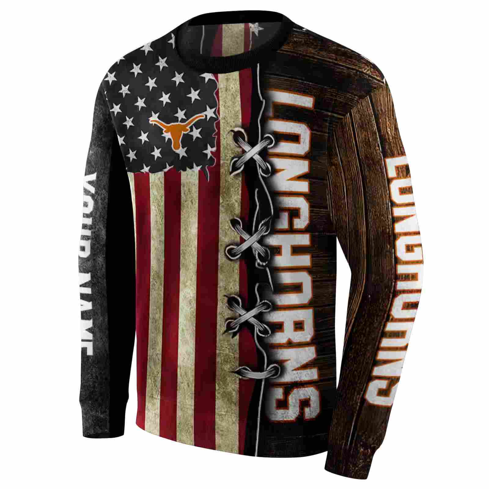 personalized texas longhorns american pride hoodie new arrival