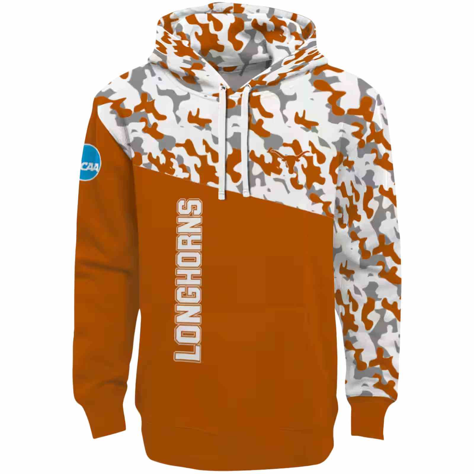 Personalized Texas Longhorns Camo Pattern Orange Hoodie