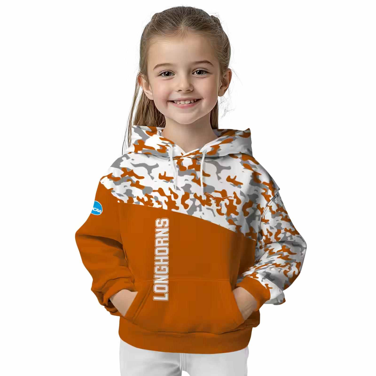 personalized texas longhorns camo pattern orange hoodie top rated