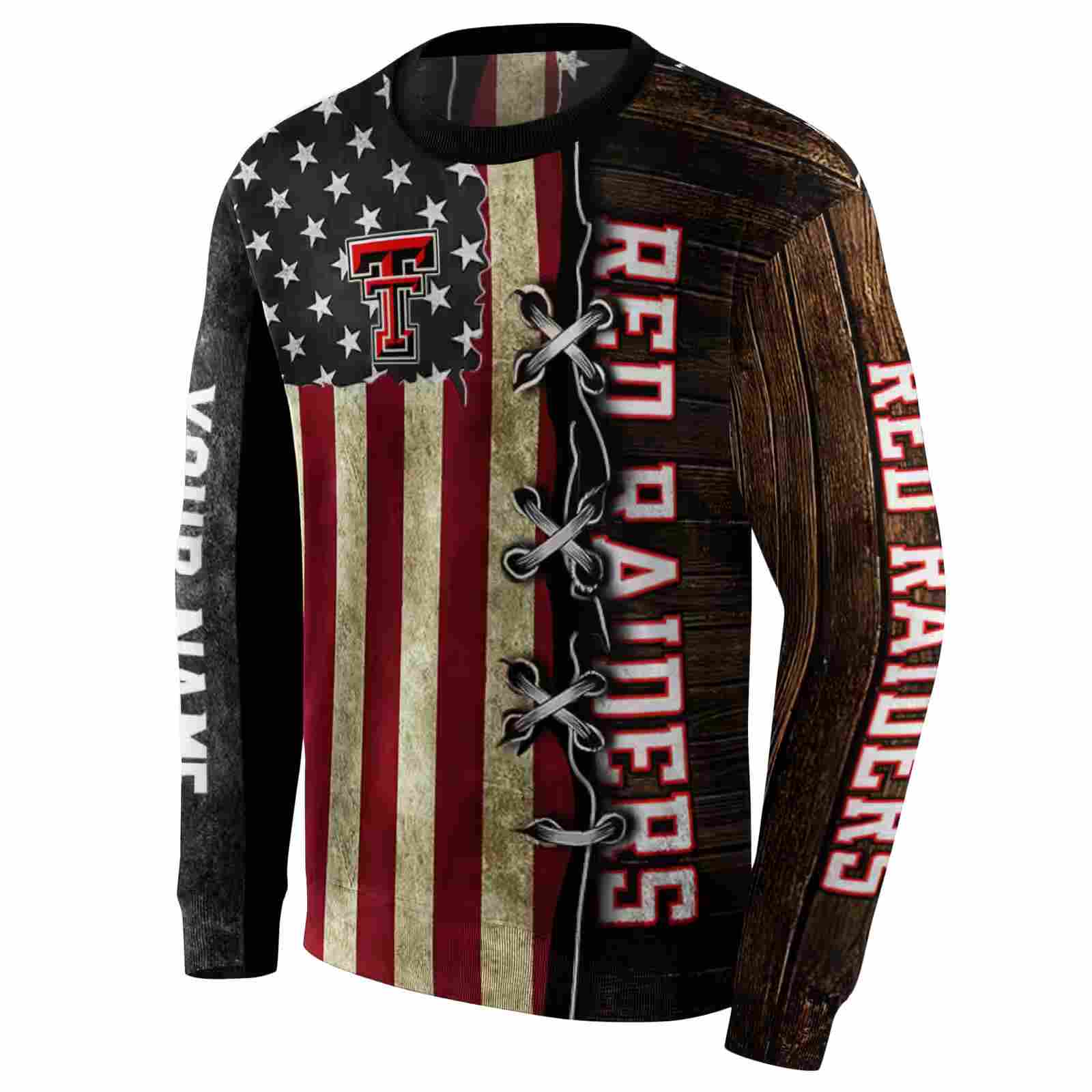 personalized texas tech red raiders american pride hoodie new arrival