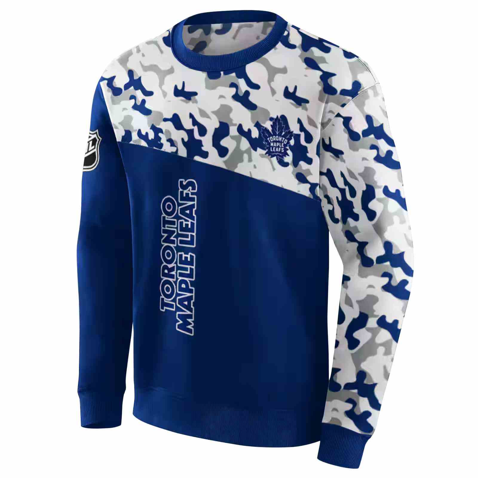 personalized toronto maple leafs camo pattern blue hoodie new arrival