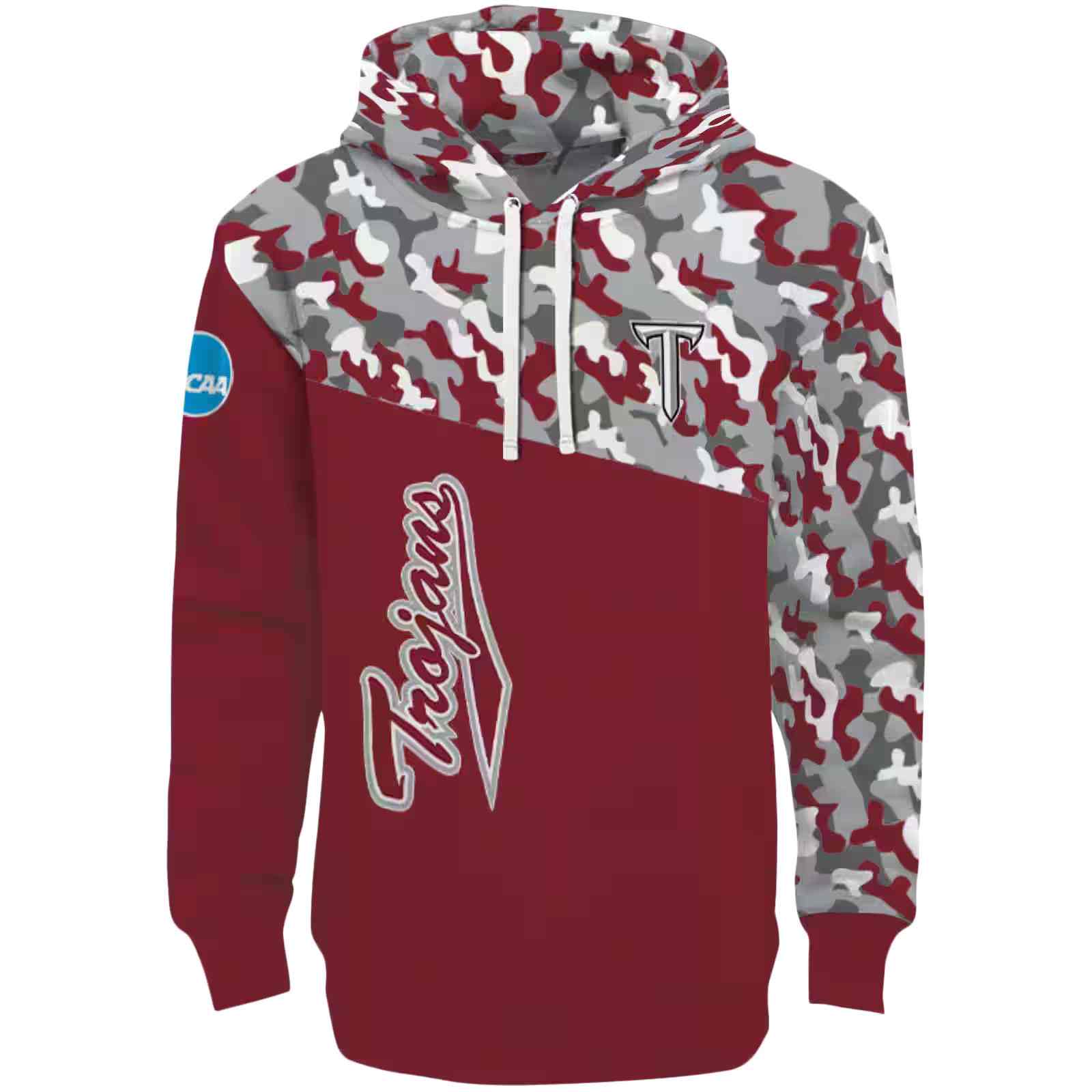 Personalized Troy Trojans Camo Pattern Red Hoodie