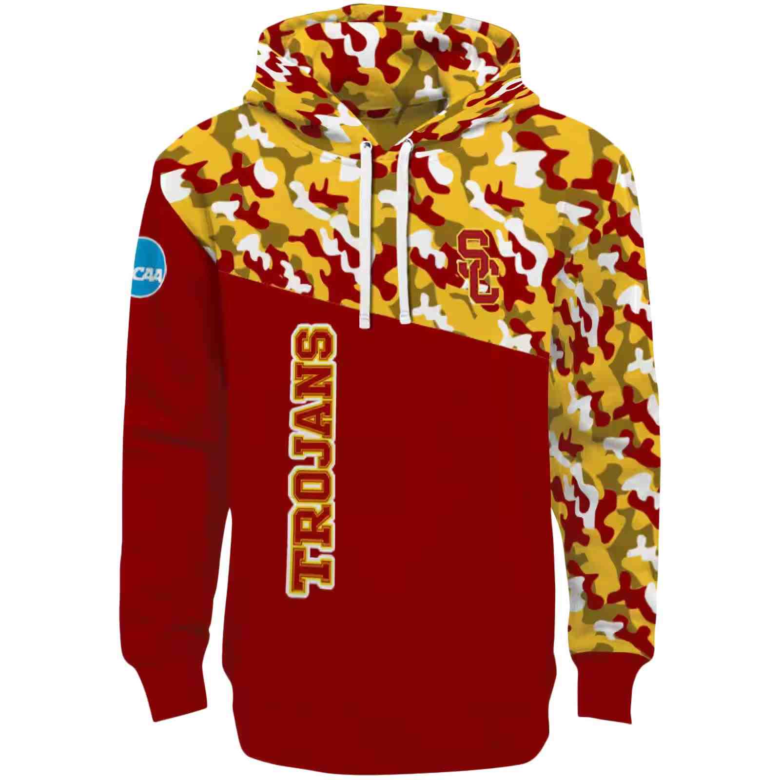 Personalized USC Trojans Camo Pattern Red Hoodie