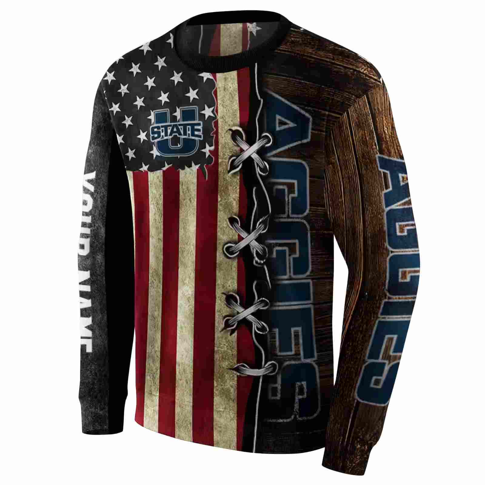 personalized utah state aggies american pride hoodie new arrival