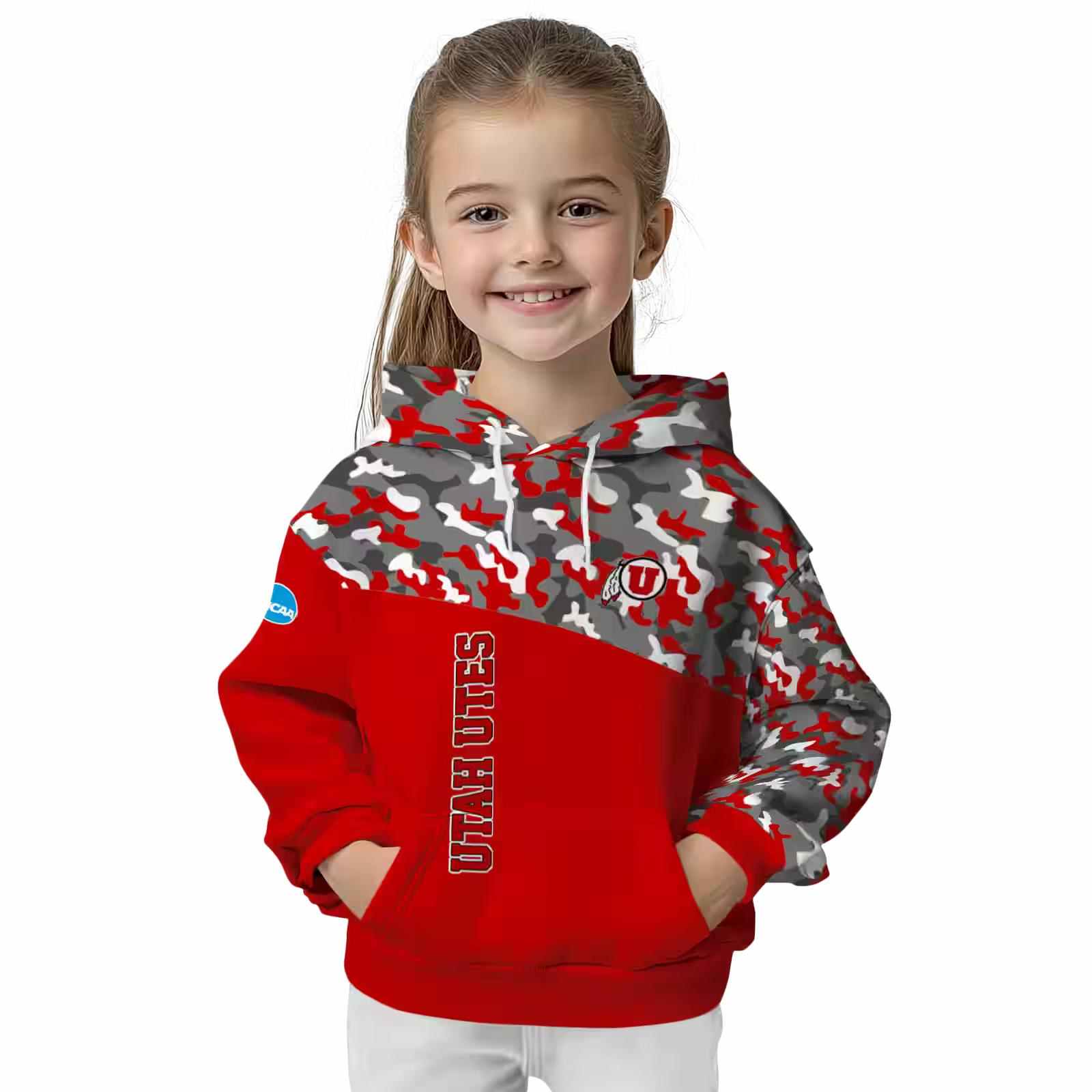 personalized utah utes camo pattern red hoodie top rated