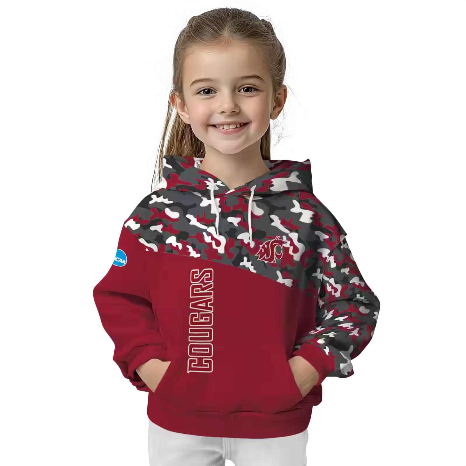 personalized washington state cougars camo pattern crimson hoodie top rated