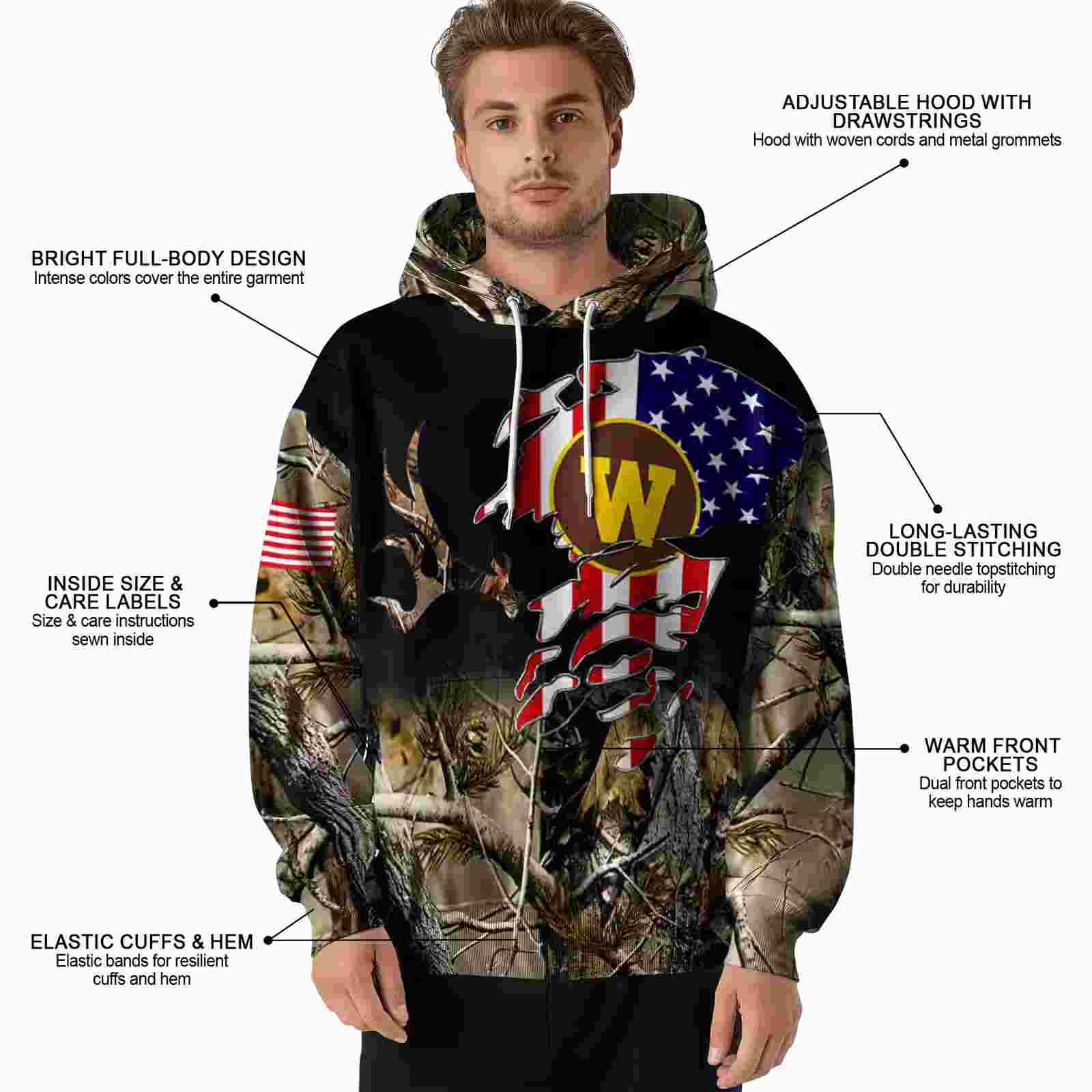 personalized western michigan broncos tree camo hoodie latest model