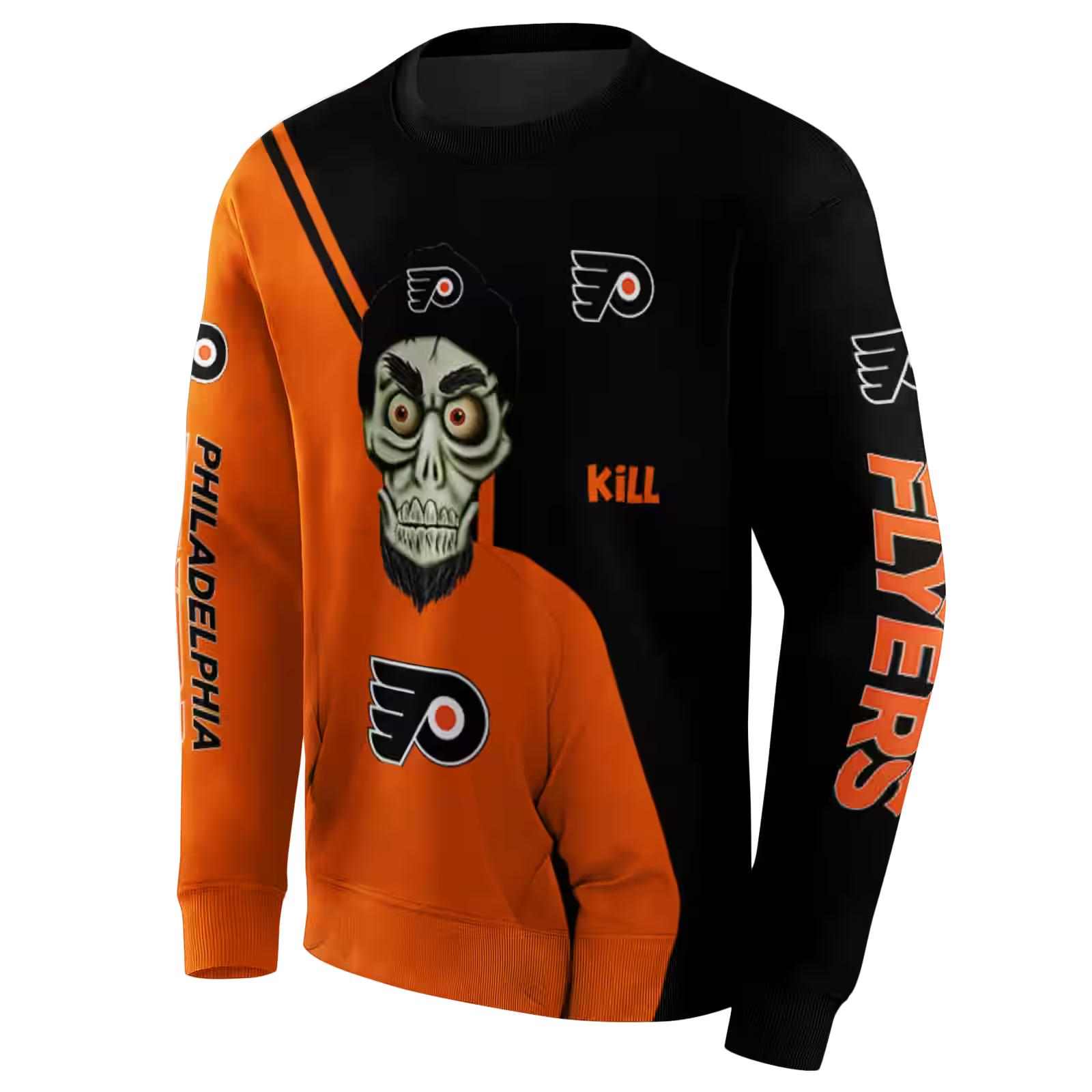 philadelphia flyers achmed skull orange hoodie new arrival