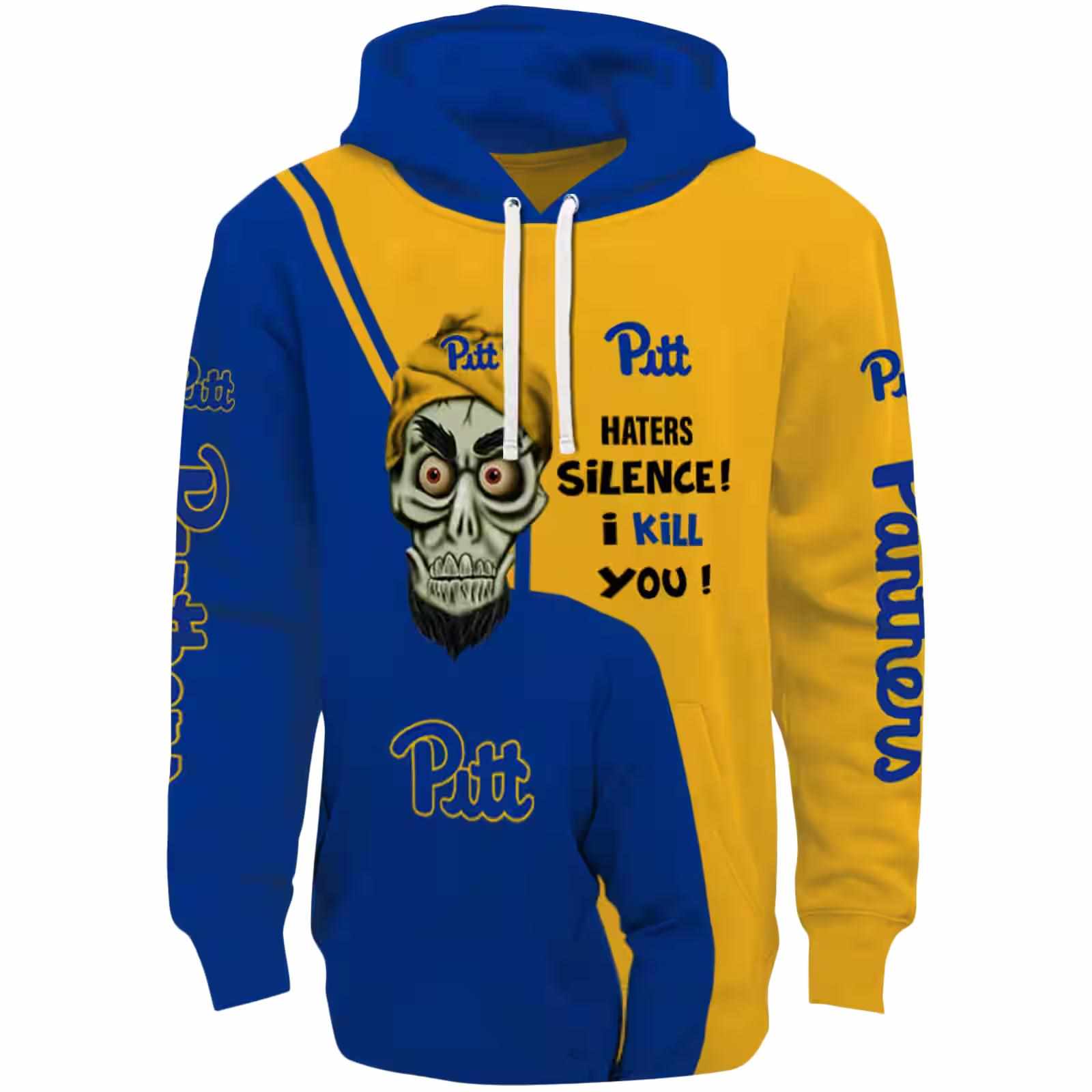 pittsburgh panthers achmed skull royal blue hoodie best selling
