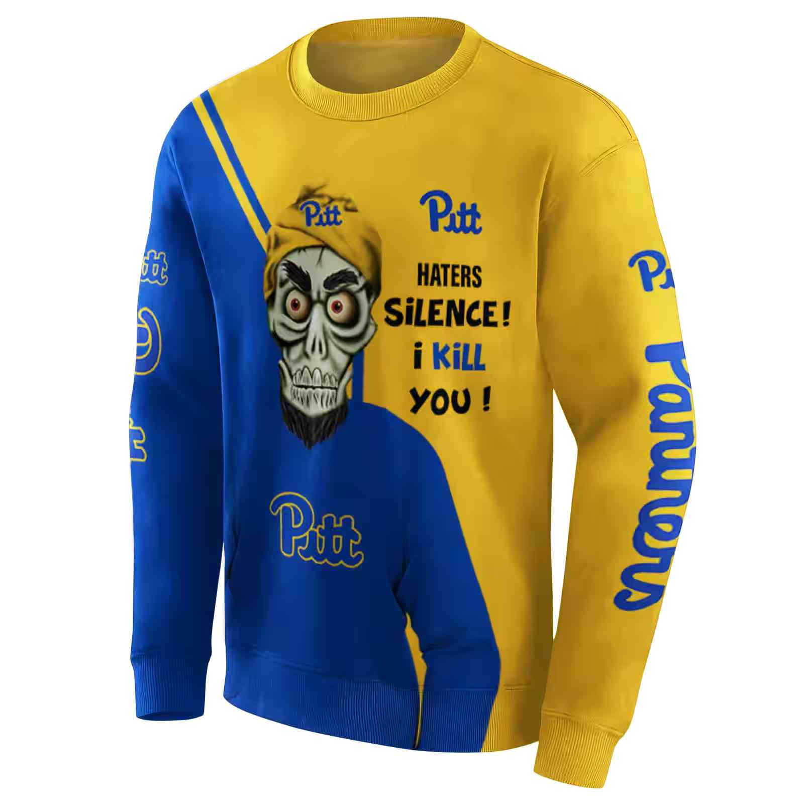pittsburgh panthers achmed skull royal blue hoodie new arrival