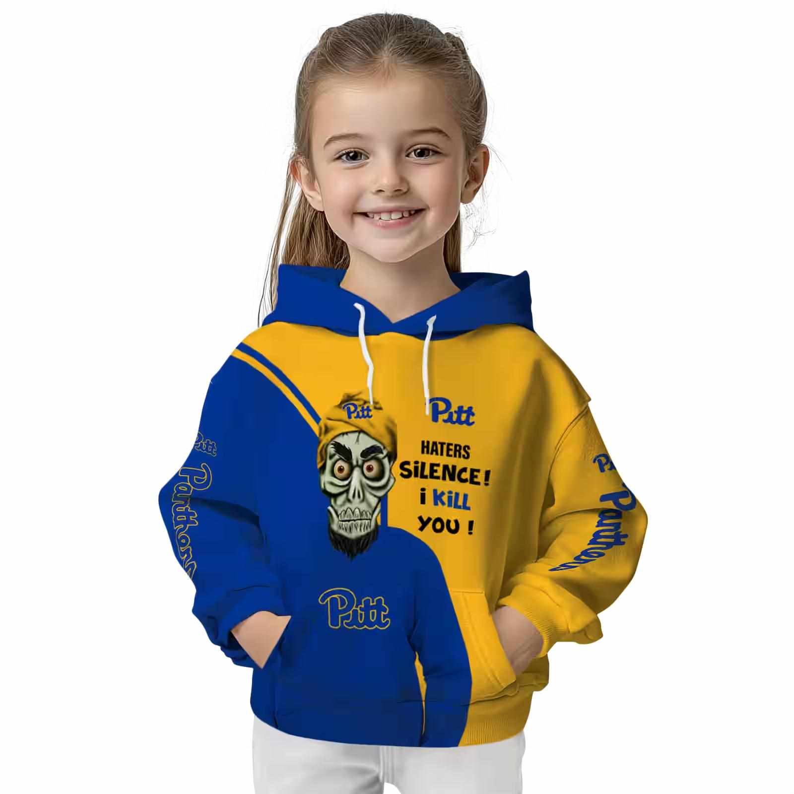 pittsburgh panthers achmed skull royal blue hoodie top rated