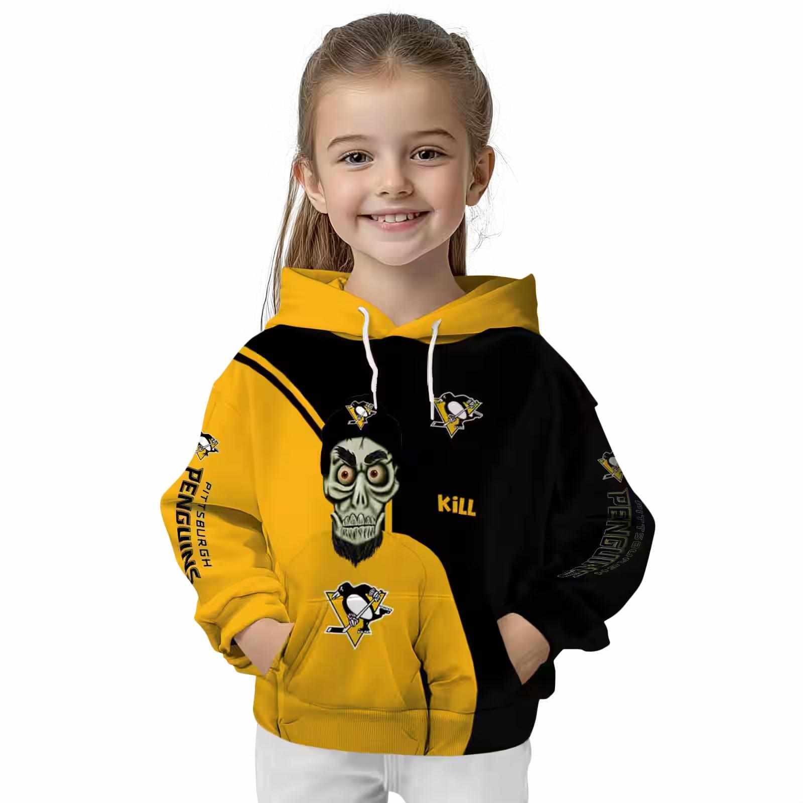 pittsburgh penguins achmed skull yellow hoodie top rated