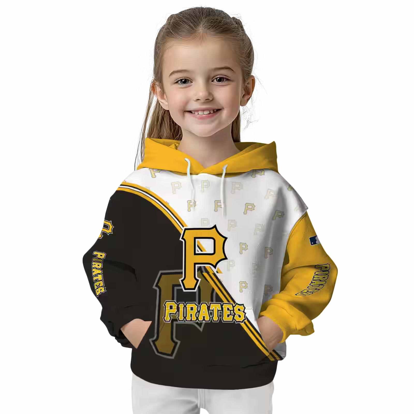 pittsburgh pirates diagonal stripe black white hoodie top rated