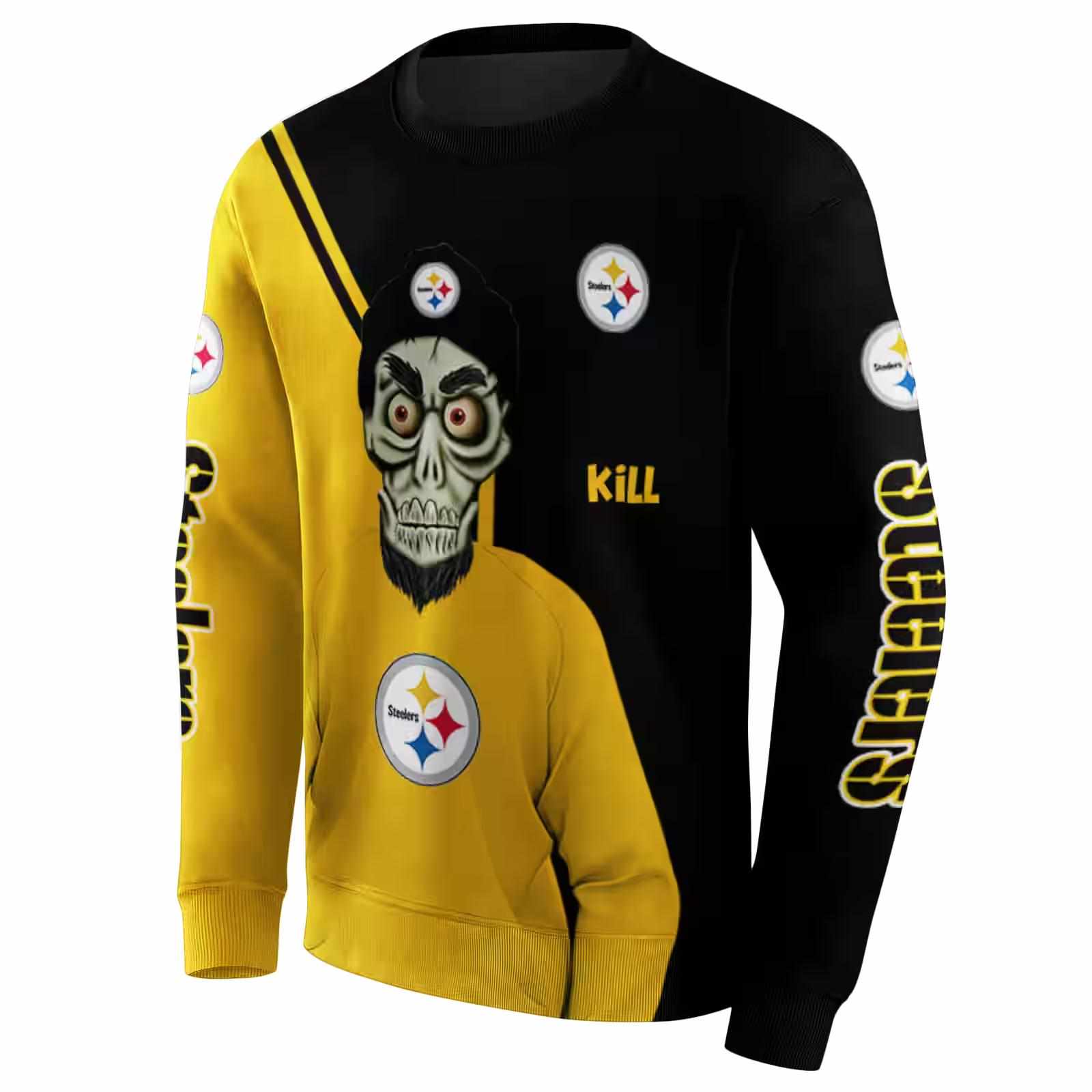 pittsburgh steelers achmed skull gold hoodie new arrival