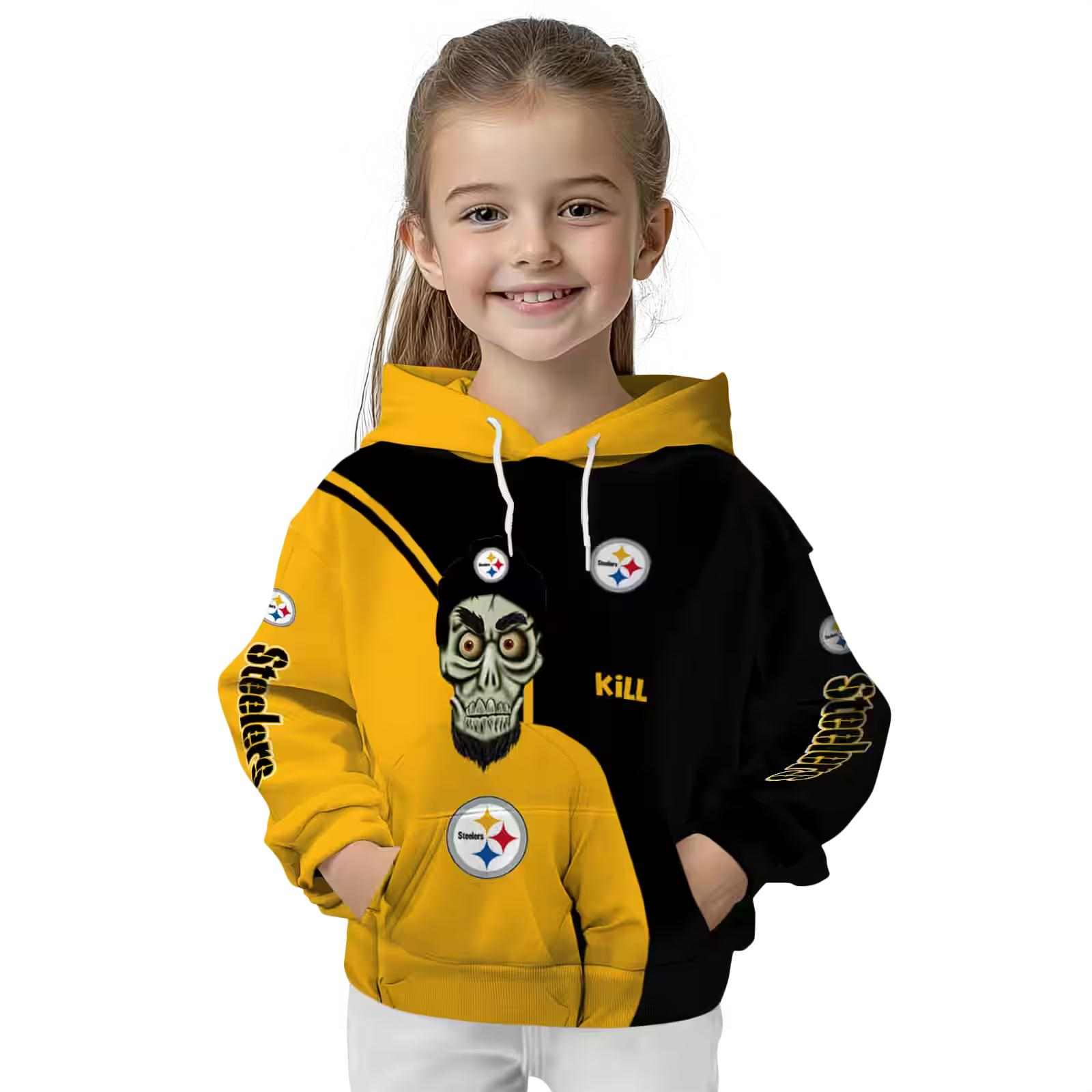 pittsburgh steelers achmed skull gold hoodie top rated