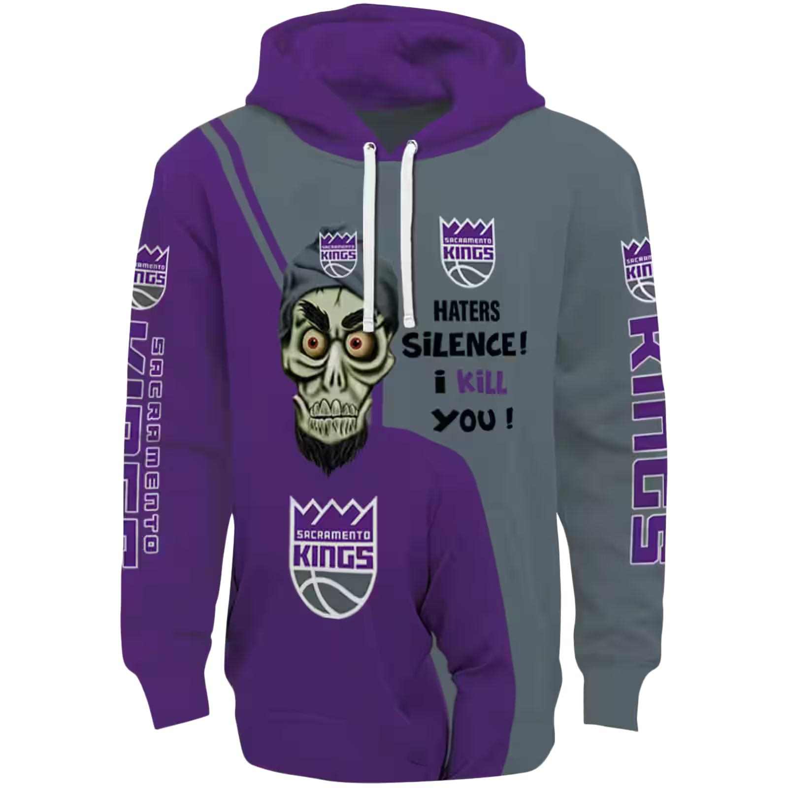 Sacramento Kings Achmed Skull Purple Hoodie