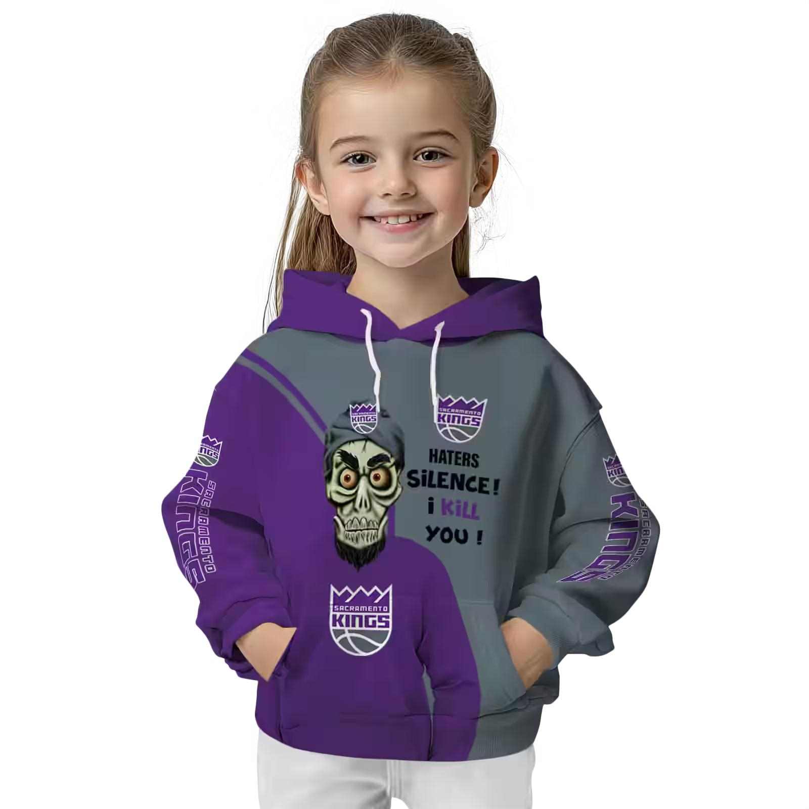 sacramento kings achmed skull purple hoodie top rated