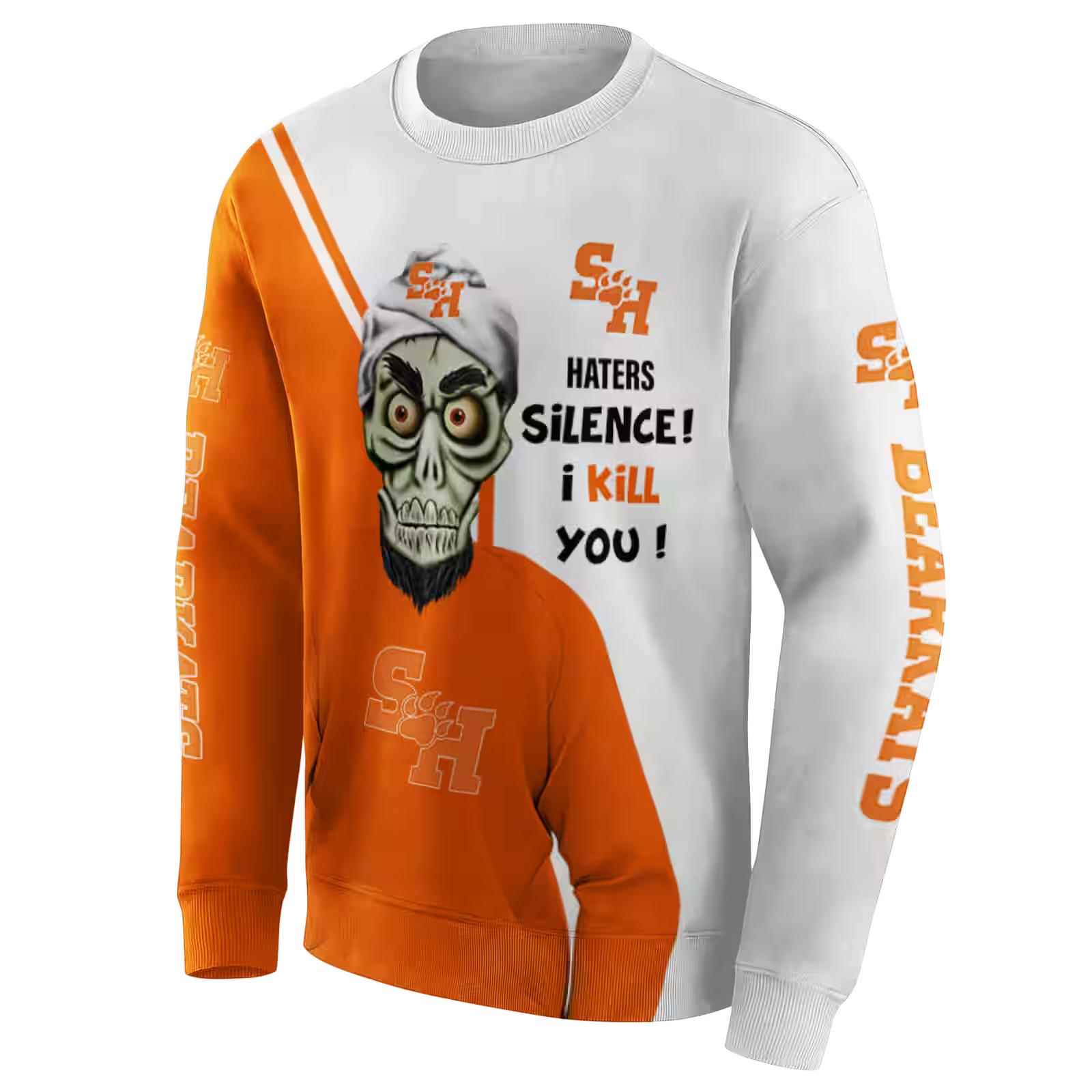 sam houston bearkats achmed skull orange hoodie new arrival