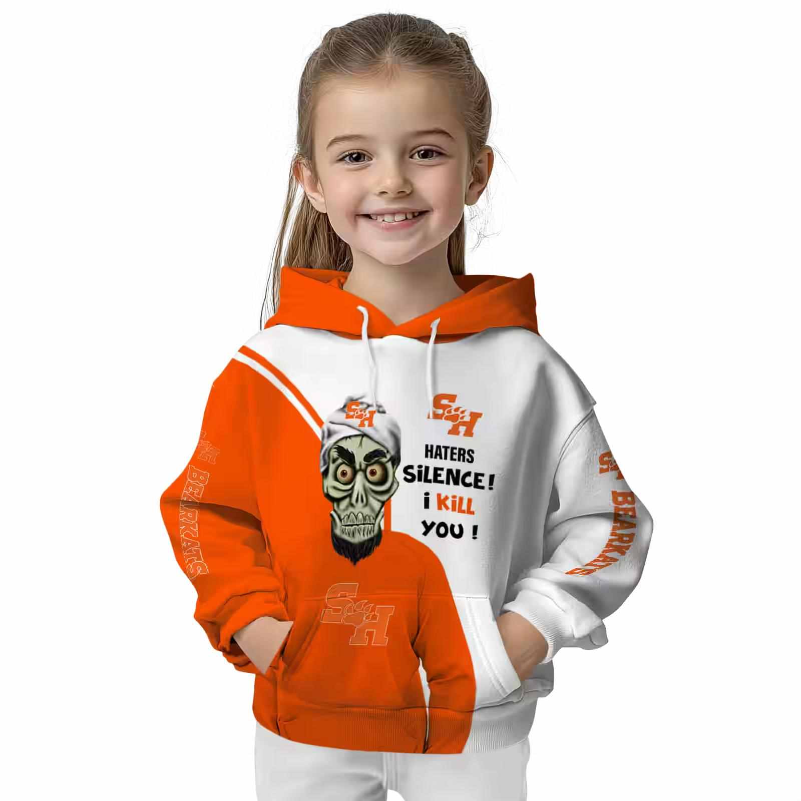 sam houston bearkats achmed skull orange hoodie top rated