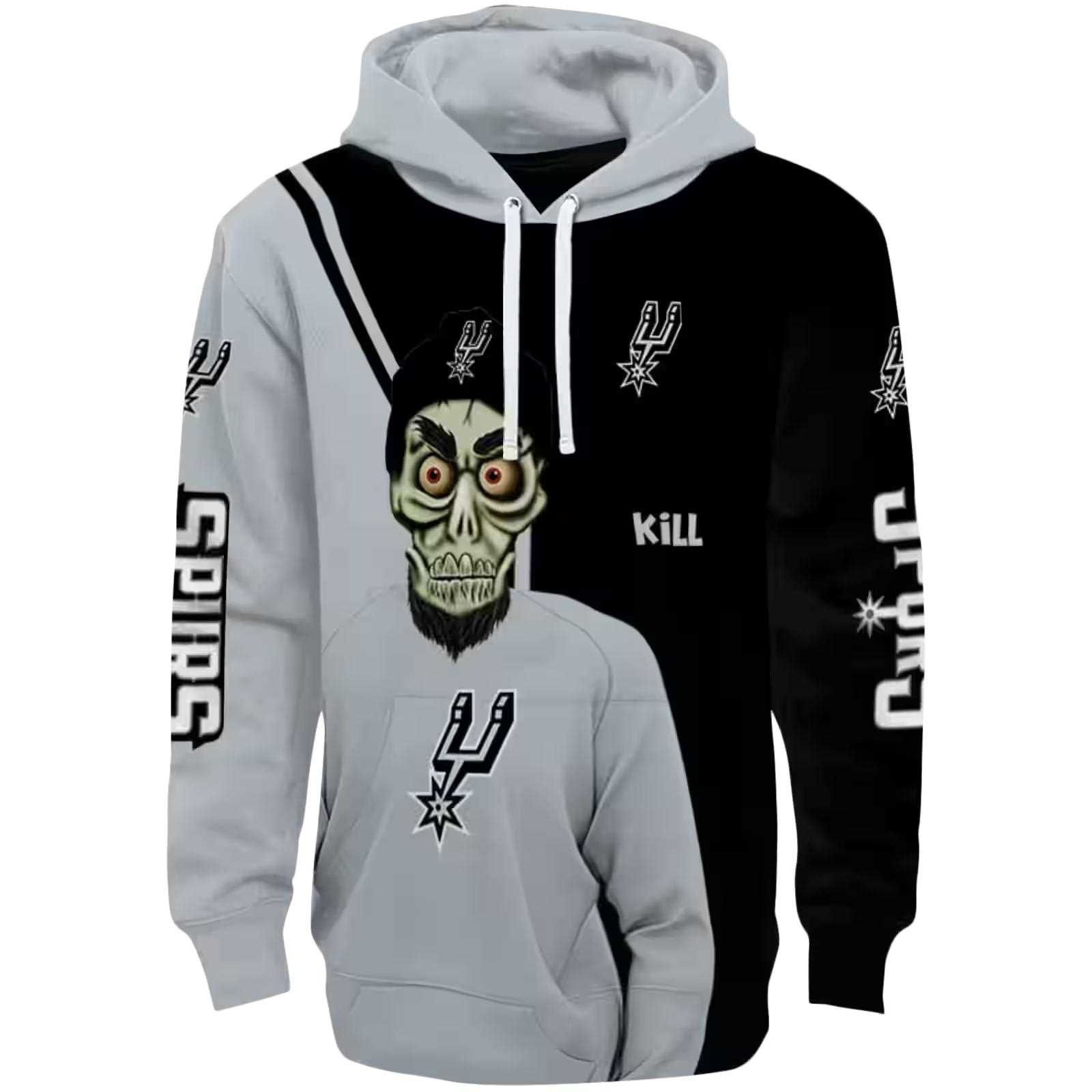 San Antonio Spurs Achmed Skull Silver Hoodie