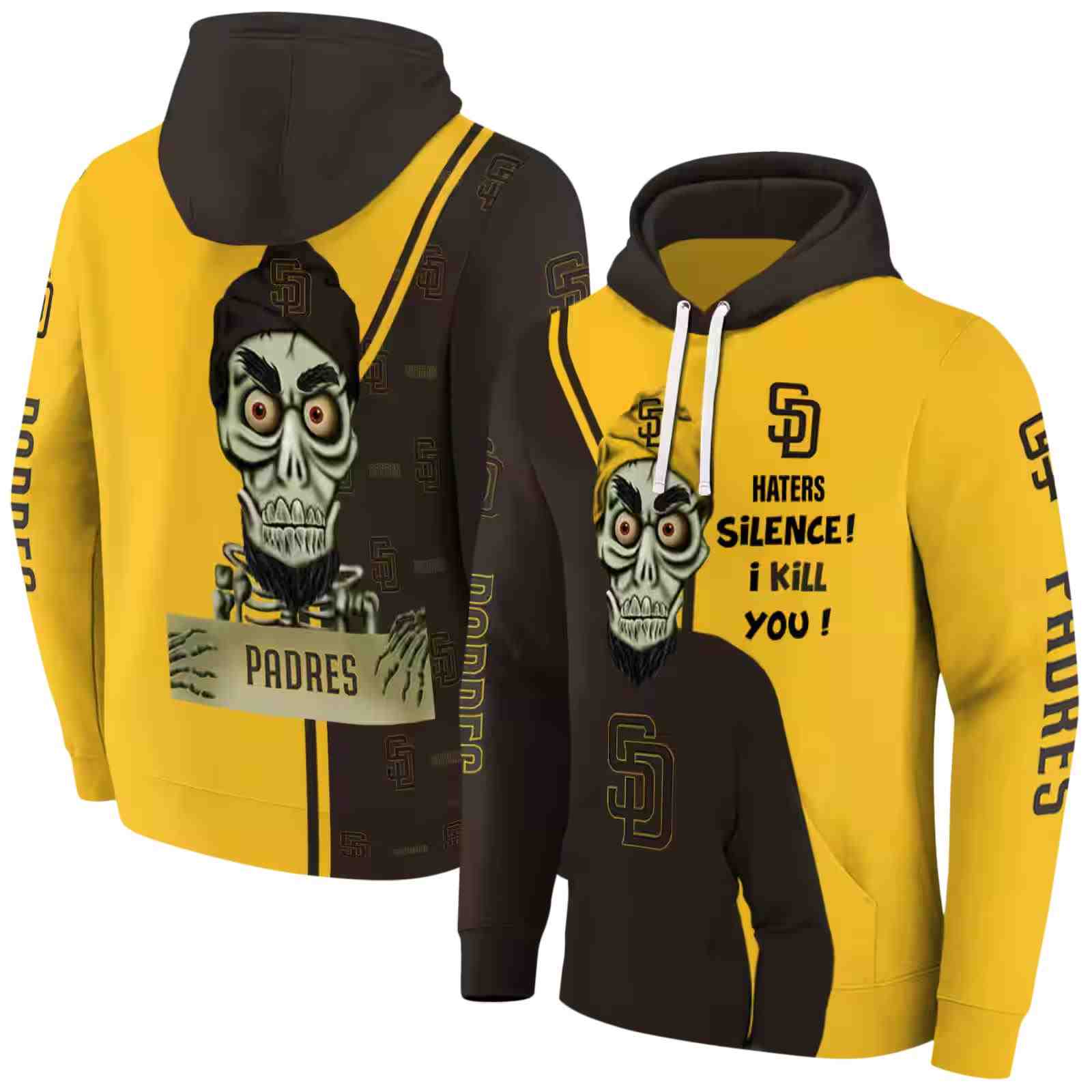 san diego padres achmed skull brown hoodie fashion forward