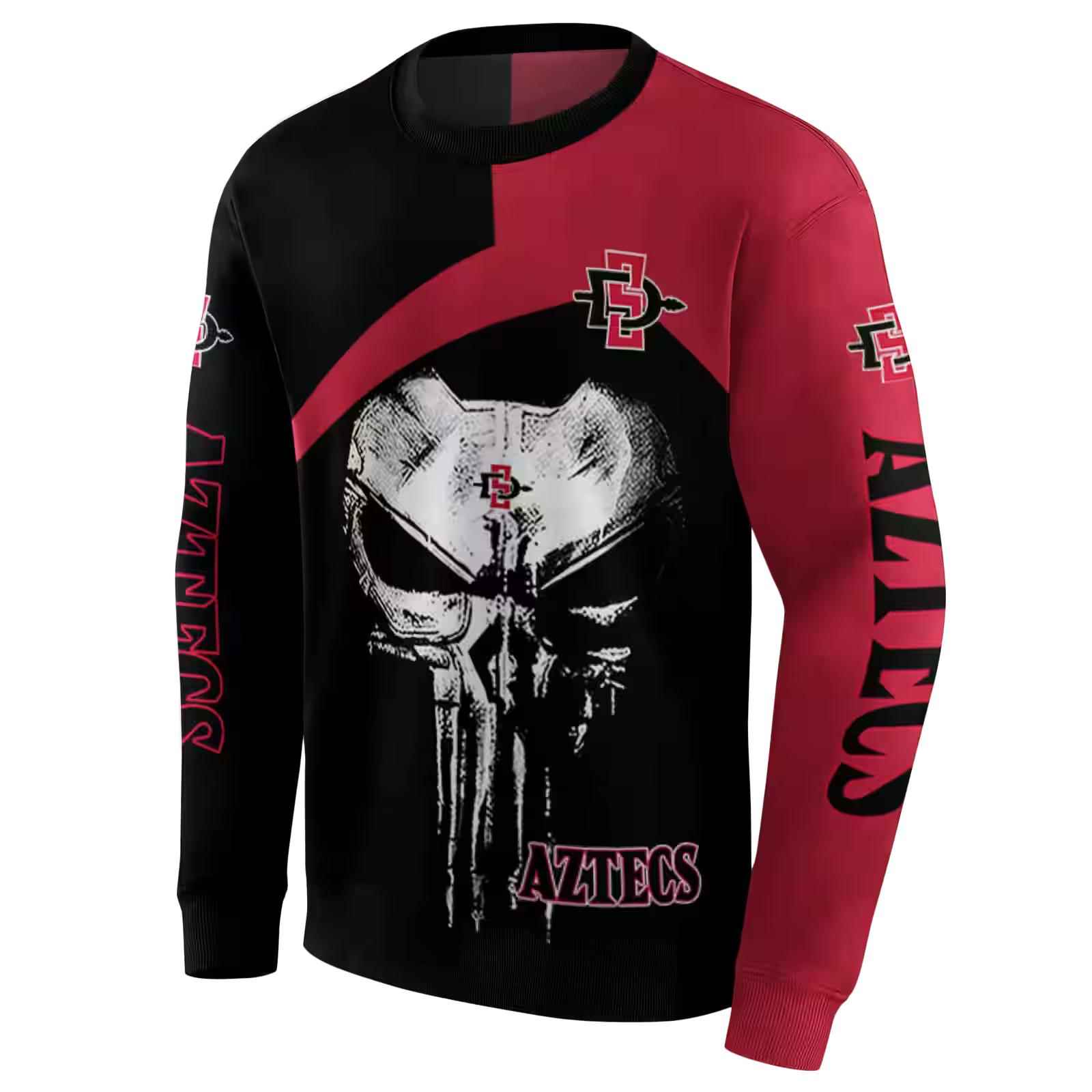 san diego state aztecs skull punisher black hoodie new arrival