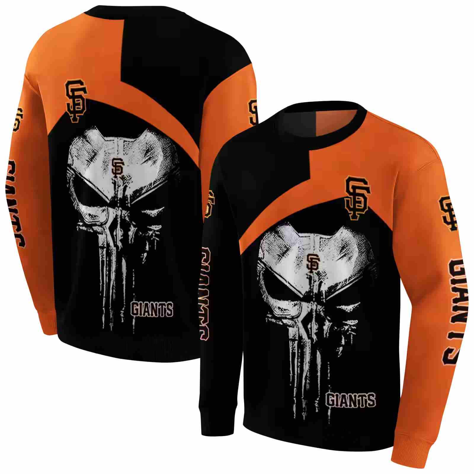 san francisco giants skull punisher black hoodie premium grade