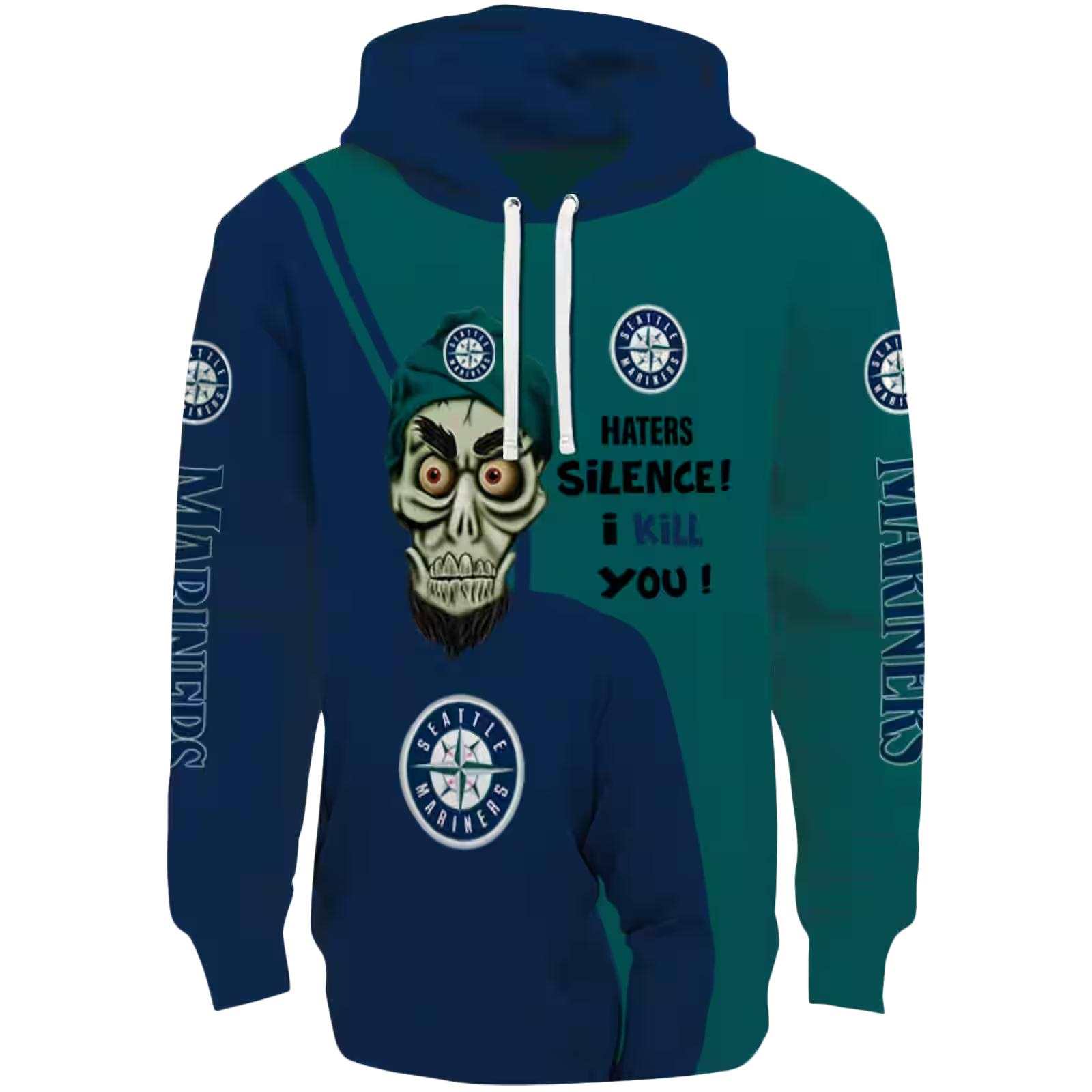 Seattle Mariners Achmed Skull Navy Blue Hoodie