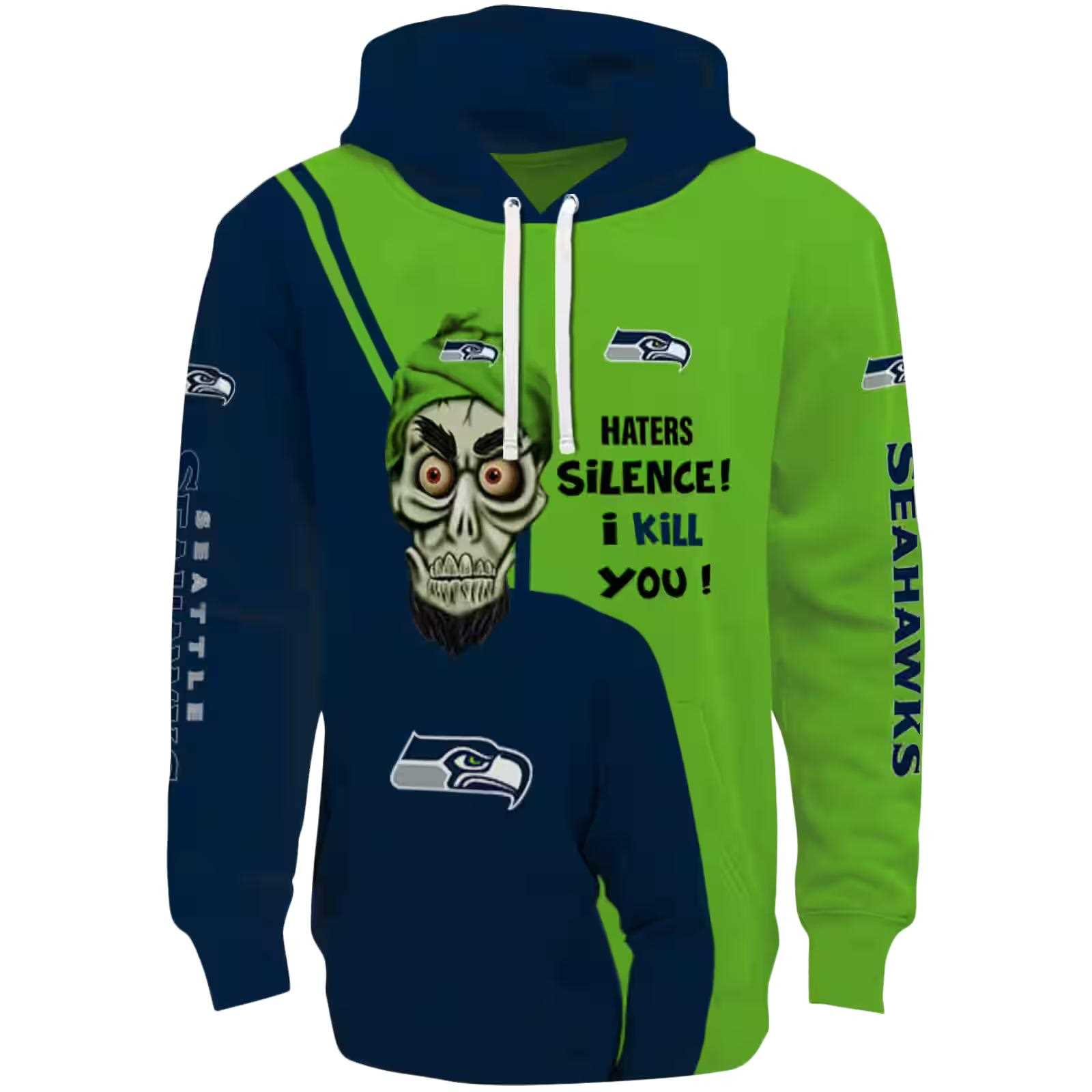 Seattle Seahawks Achmed Skull Blue Hoodie