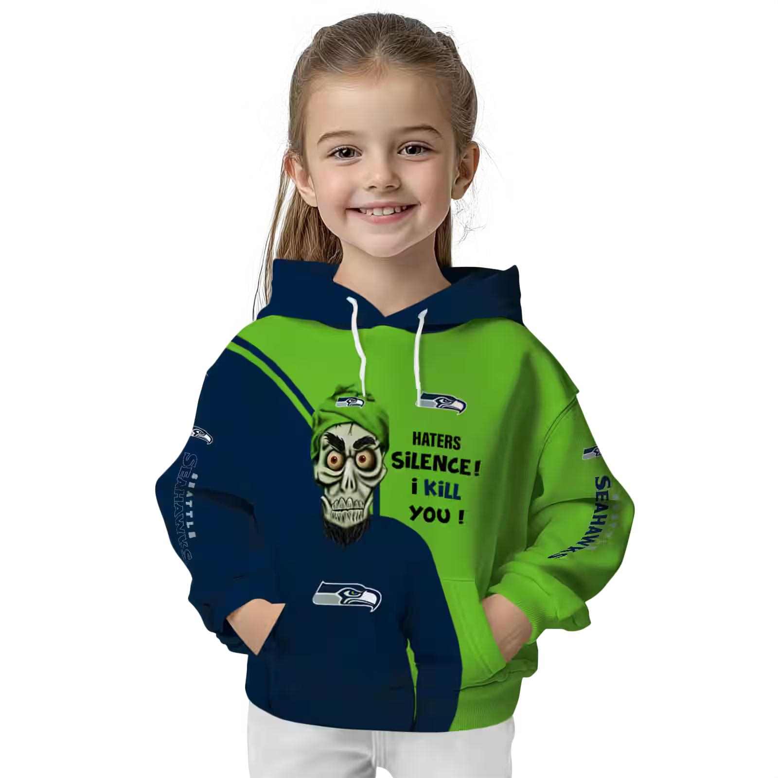 seattle seahawks achmed skull blue hoodie top rated