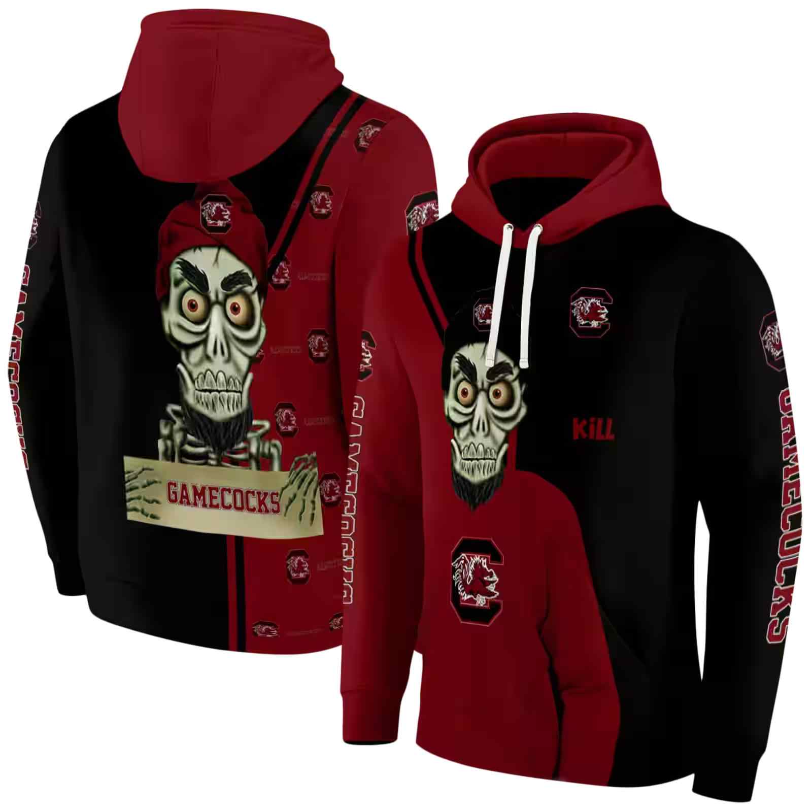 south carolina gamecocks achmed skull garnet hoodie fashion forward