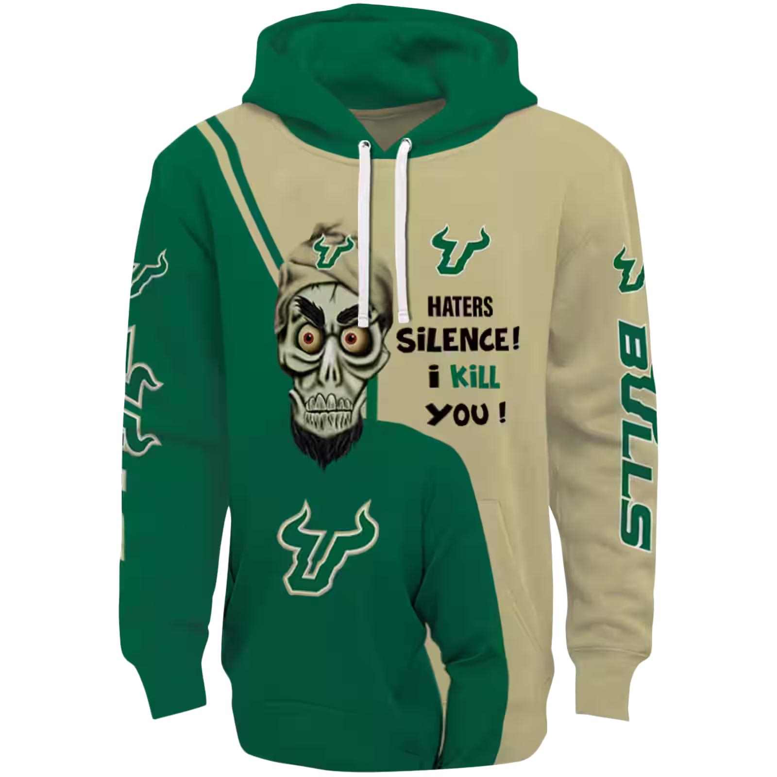 south florida bulls achmed skull green hoodie best selling