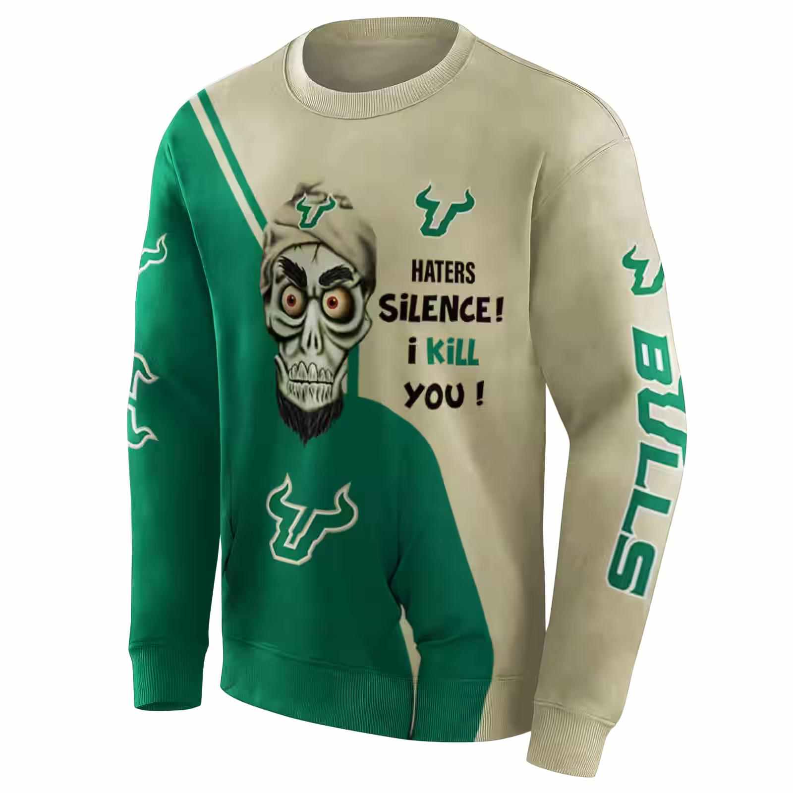 south florida bulls achmed skull green hoodie new arrival