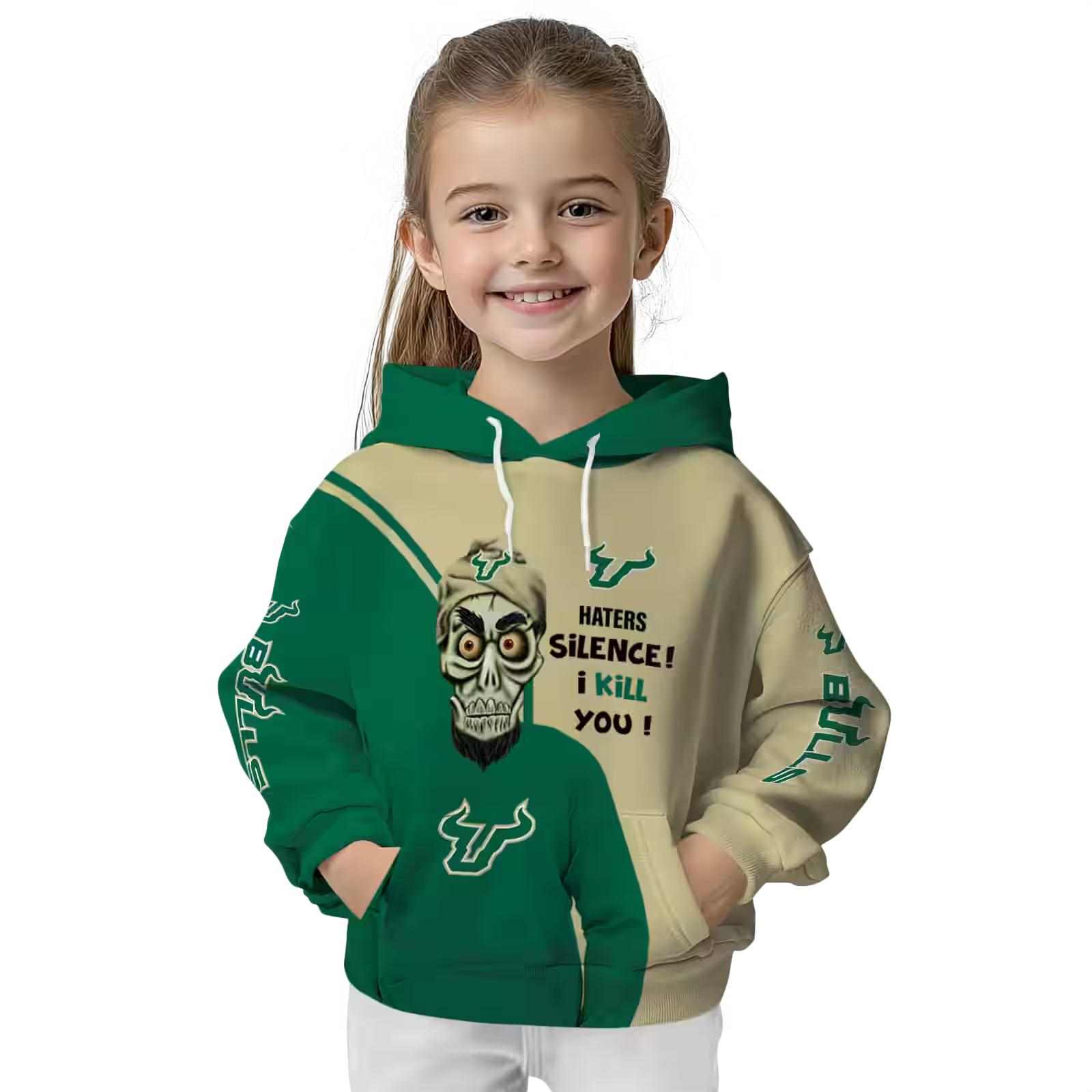 south florida bulls achmed skull green hoodie top rated