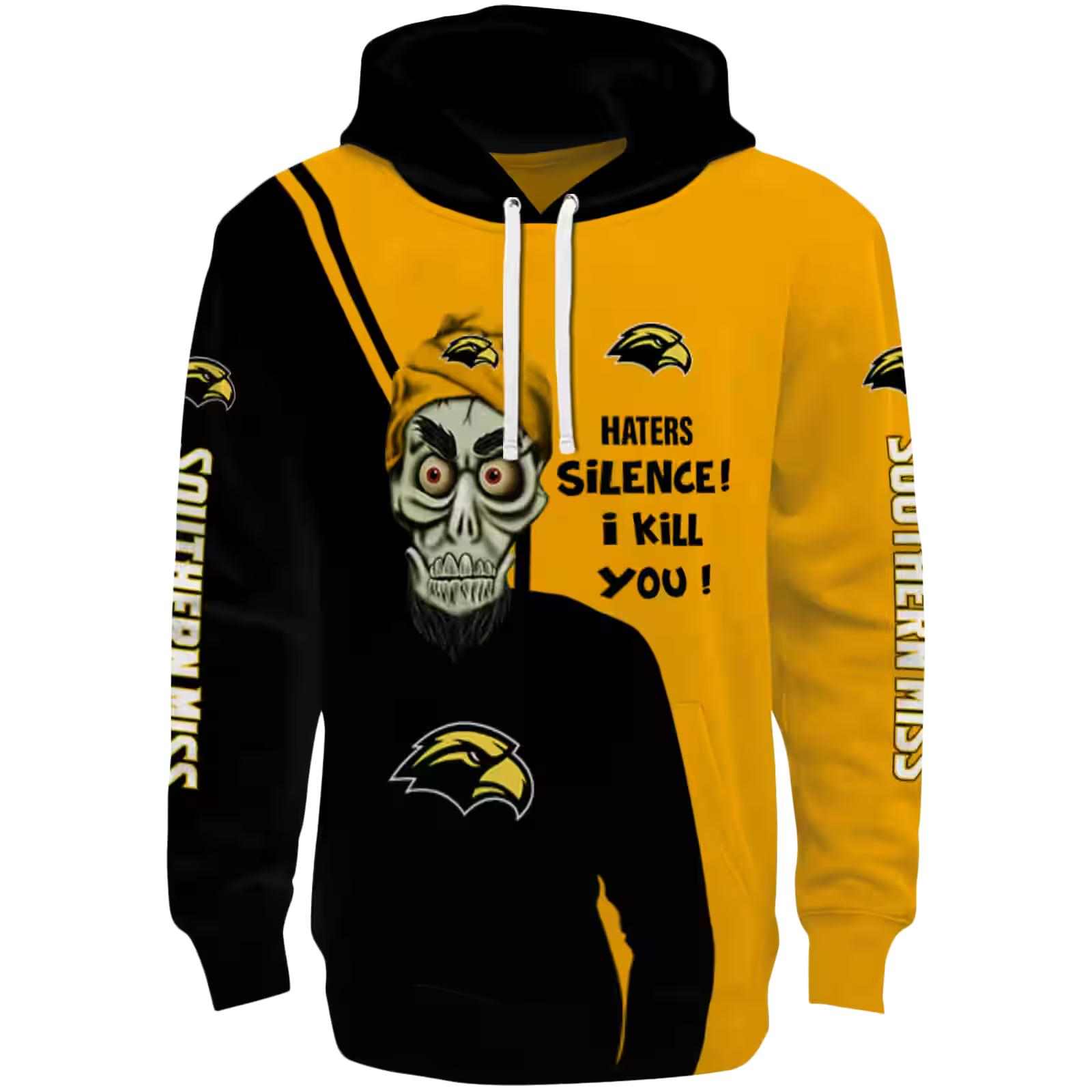 Southern Miss Golden Eagles Achmed Skull Black Hoodie