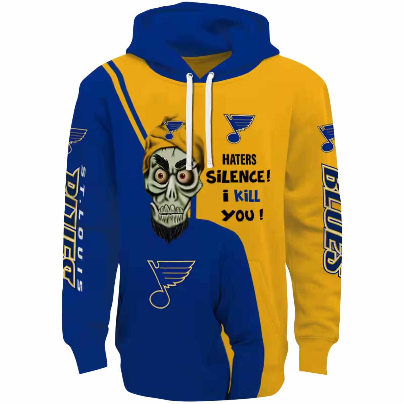 St. Louis Blues Achmed Skull Blue Hoodie