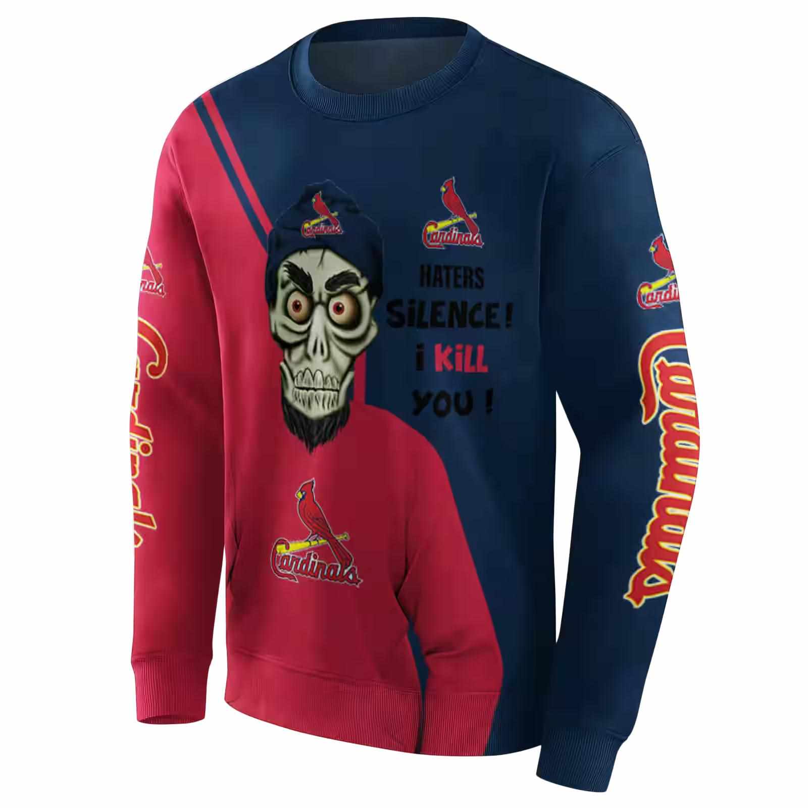 st louis cardinals achmed skull red hoodie new arrival