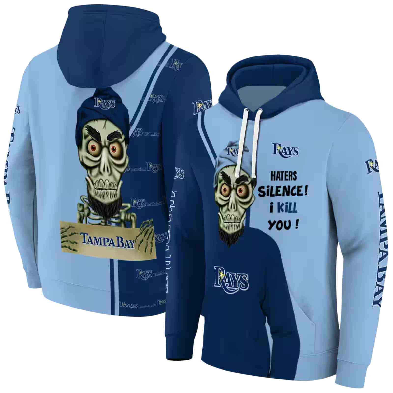 tampa bay rays achmed skull navy hoodie fashion forward