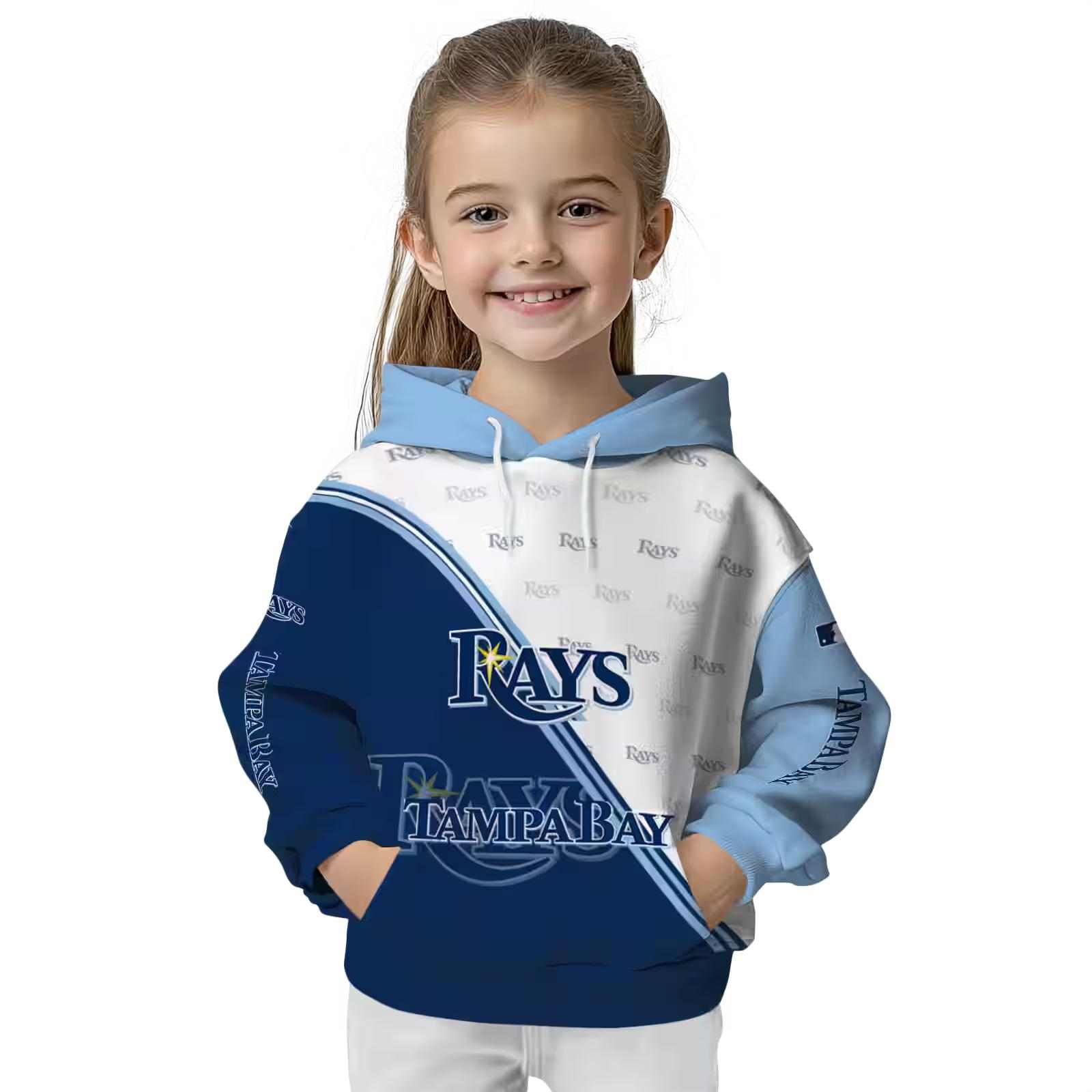 tampa bay rays diagonal stripe navy white hoodie top rated