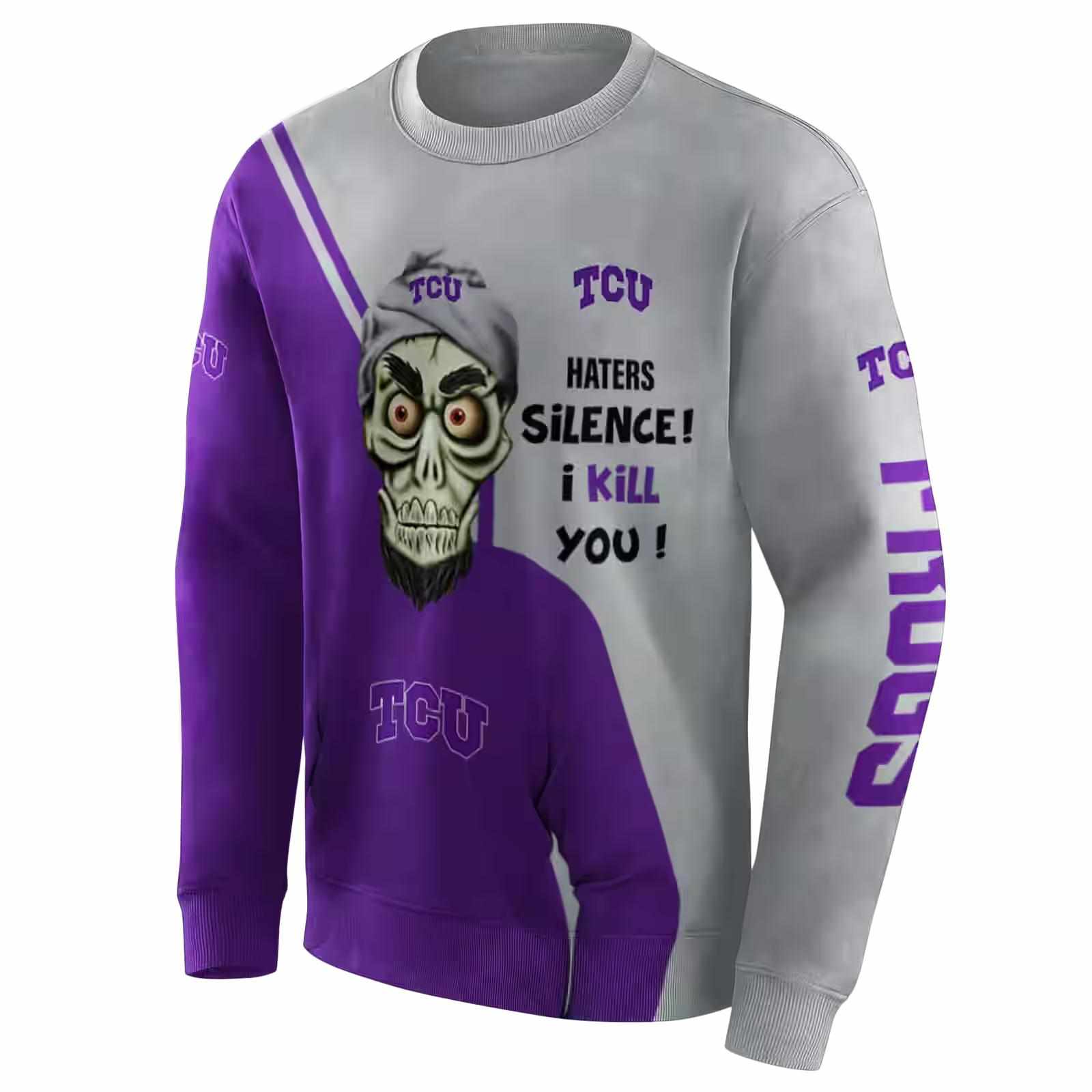 tcu horned frogs achmed skull purple hoodie new arrival